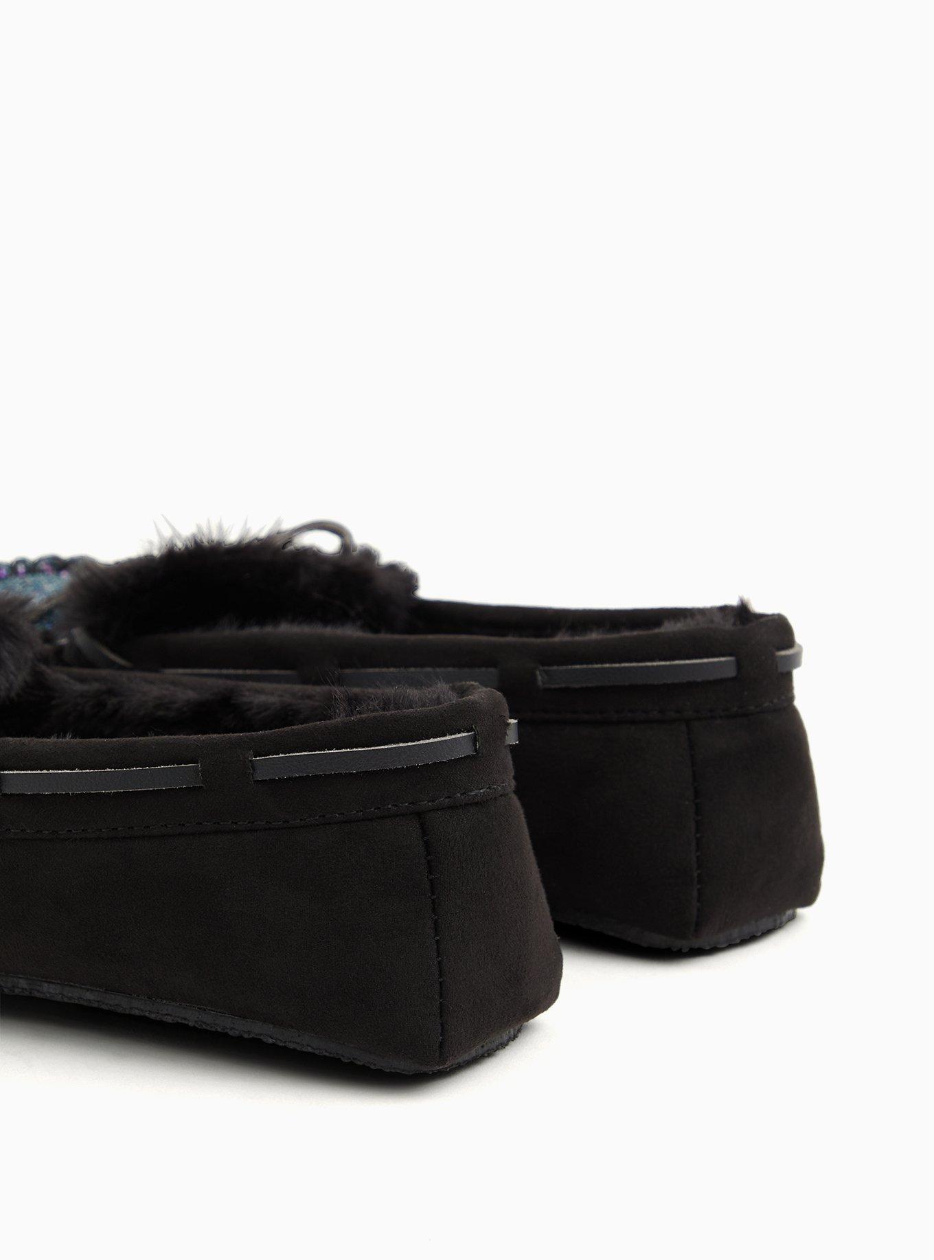 Plus Size - Black Faux Fur Slide (Wide Width) - Torrid