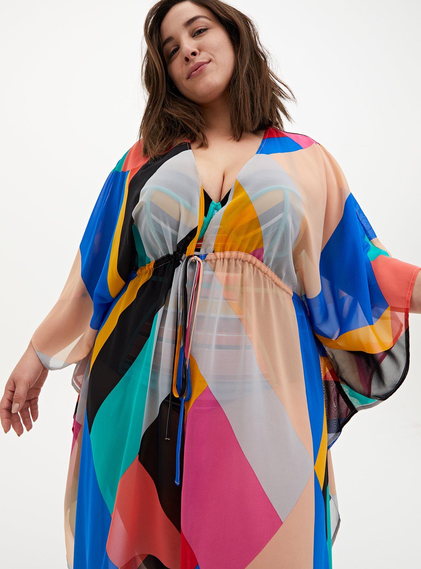 Plus Size - Maxi Chiffon Coverup Kimono - Torrid