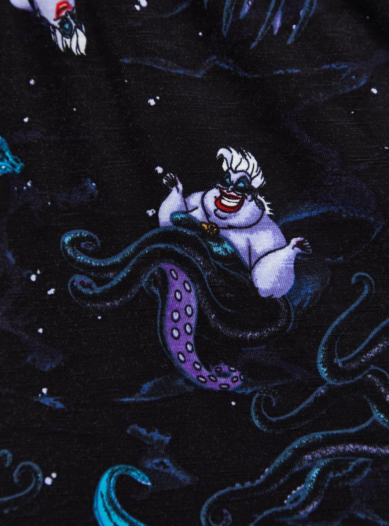 Disney The Little Mermaid Ursula Black Lattice Handkerchief Babydoll, MULTI, alternate