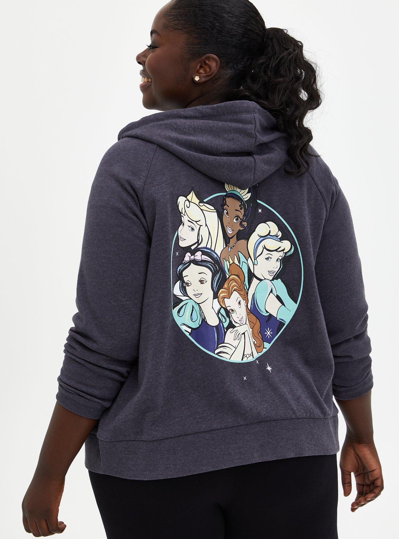 Plus Size Disney Princess Dark Slate Grey Fleece Hoodie Torrid