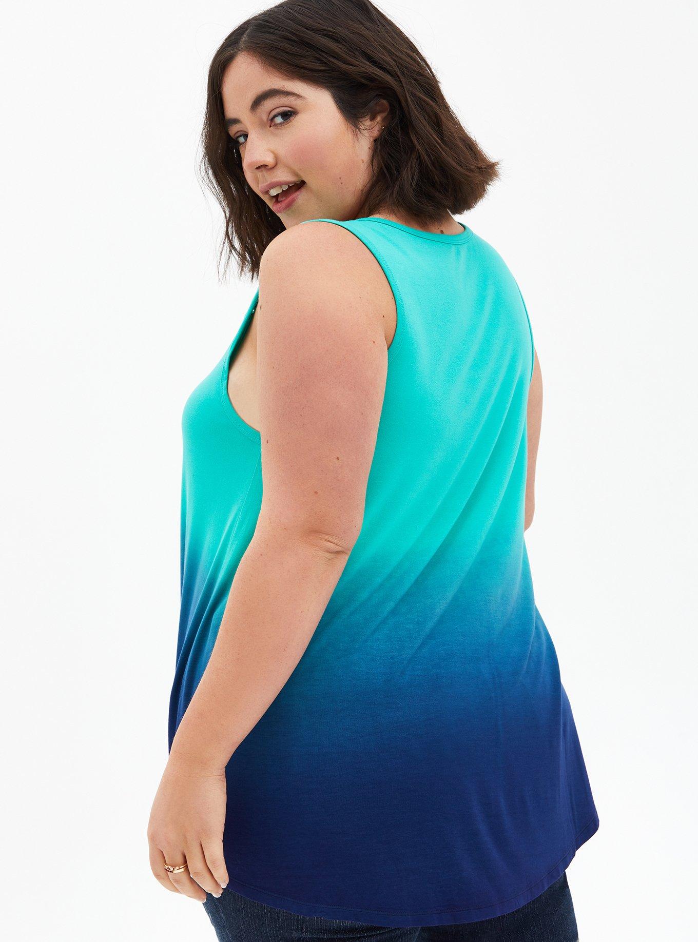 Plus Size - Disney The Little Mermaid Ariel Turquoise Dip-Dye Tank - Torrid