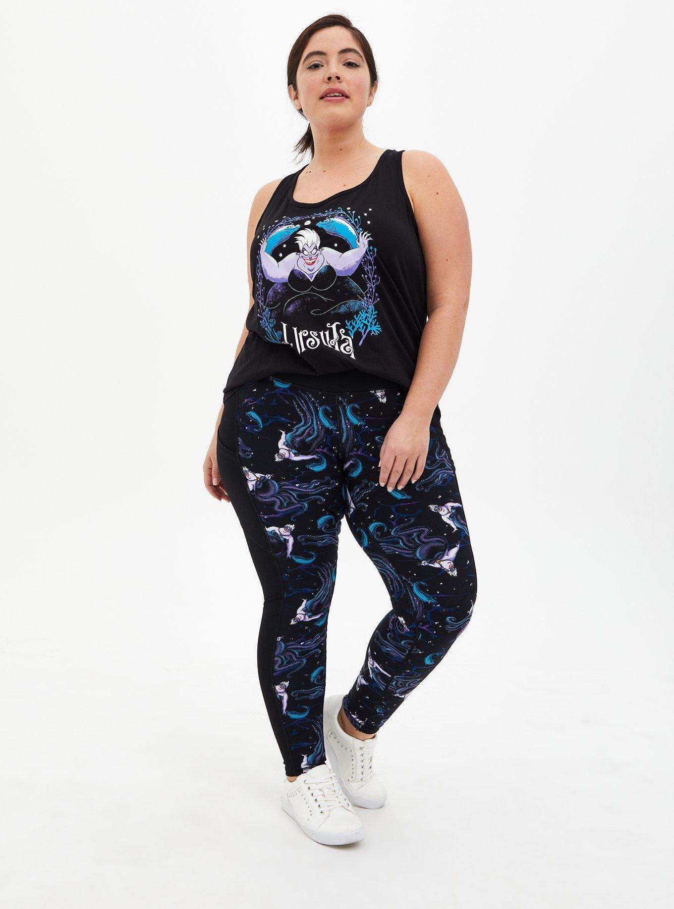 Plus Size - Disney The Little Mermaid Ursula Active Legging With