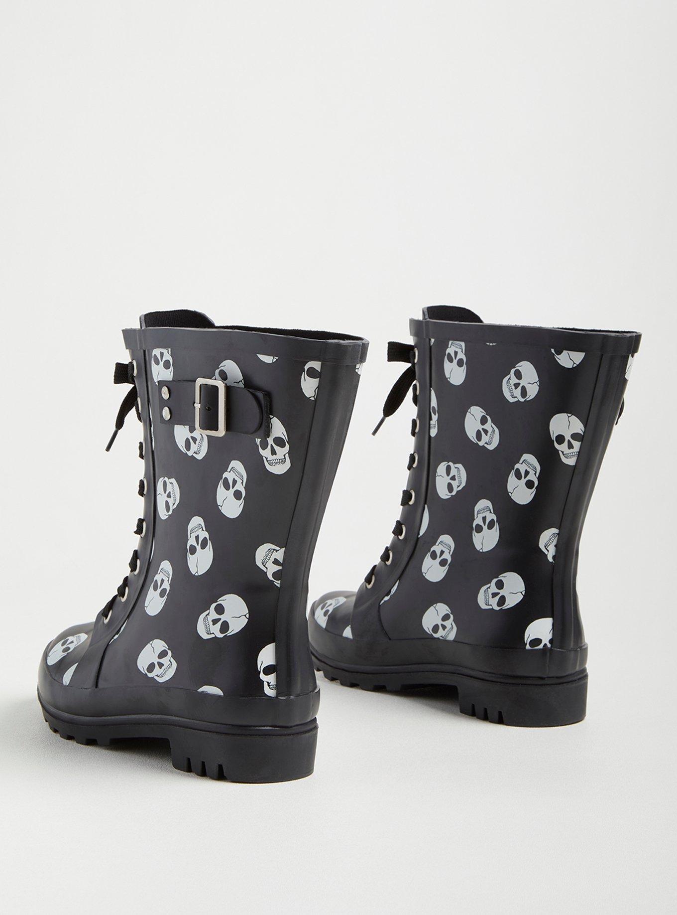 Womens skull rain store boots