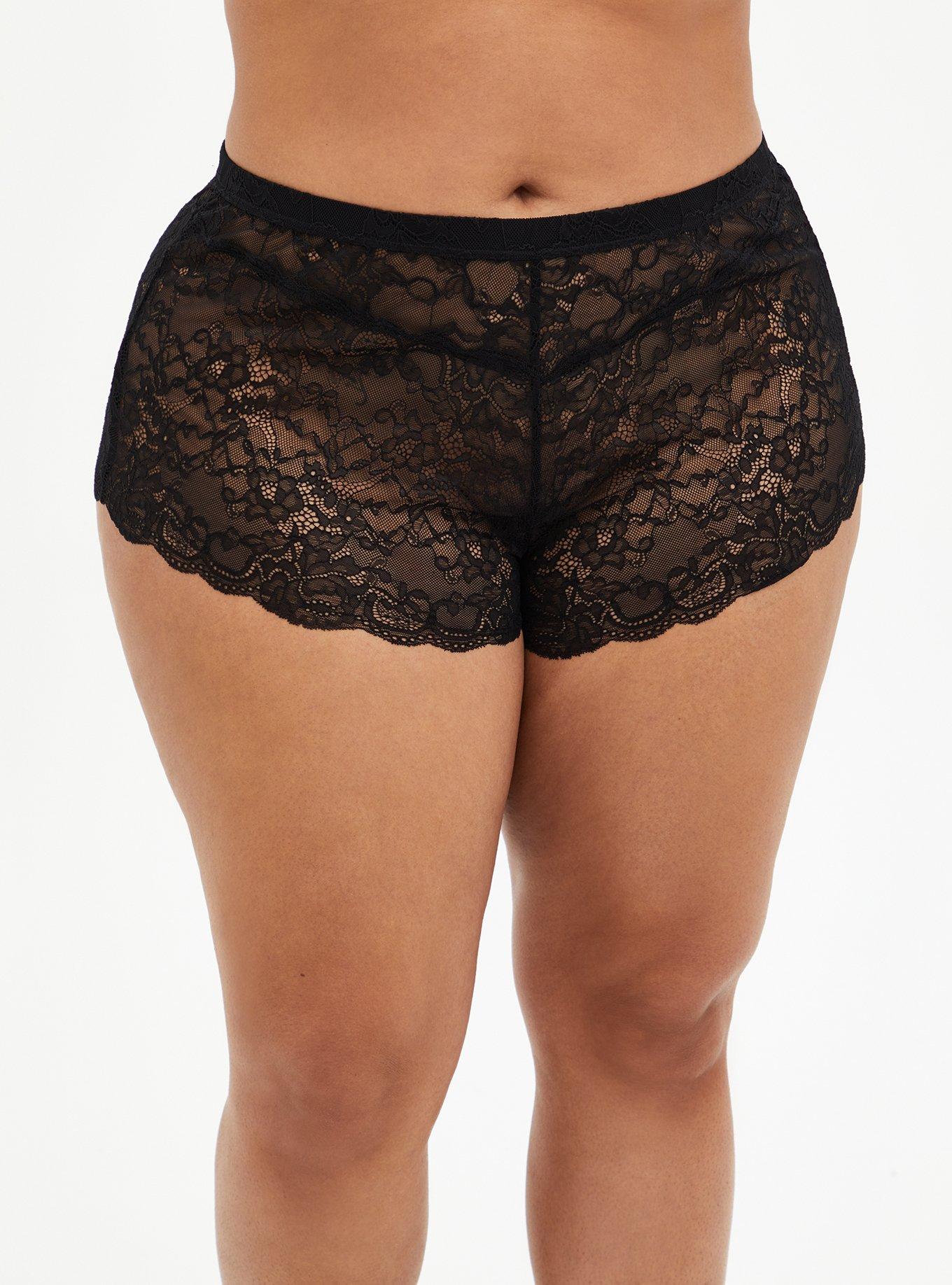 Elegant Black Lace Shorts