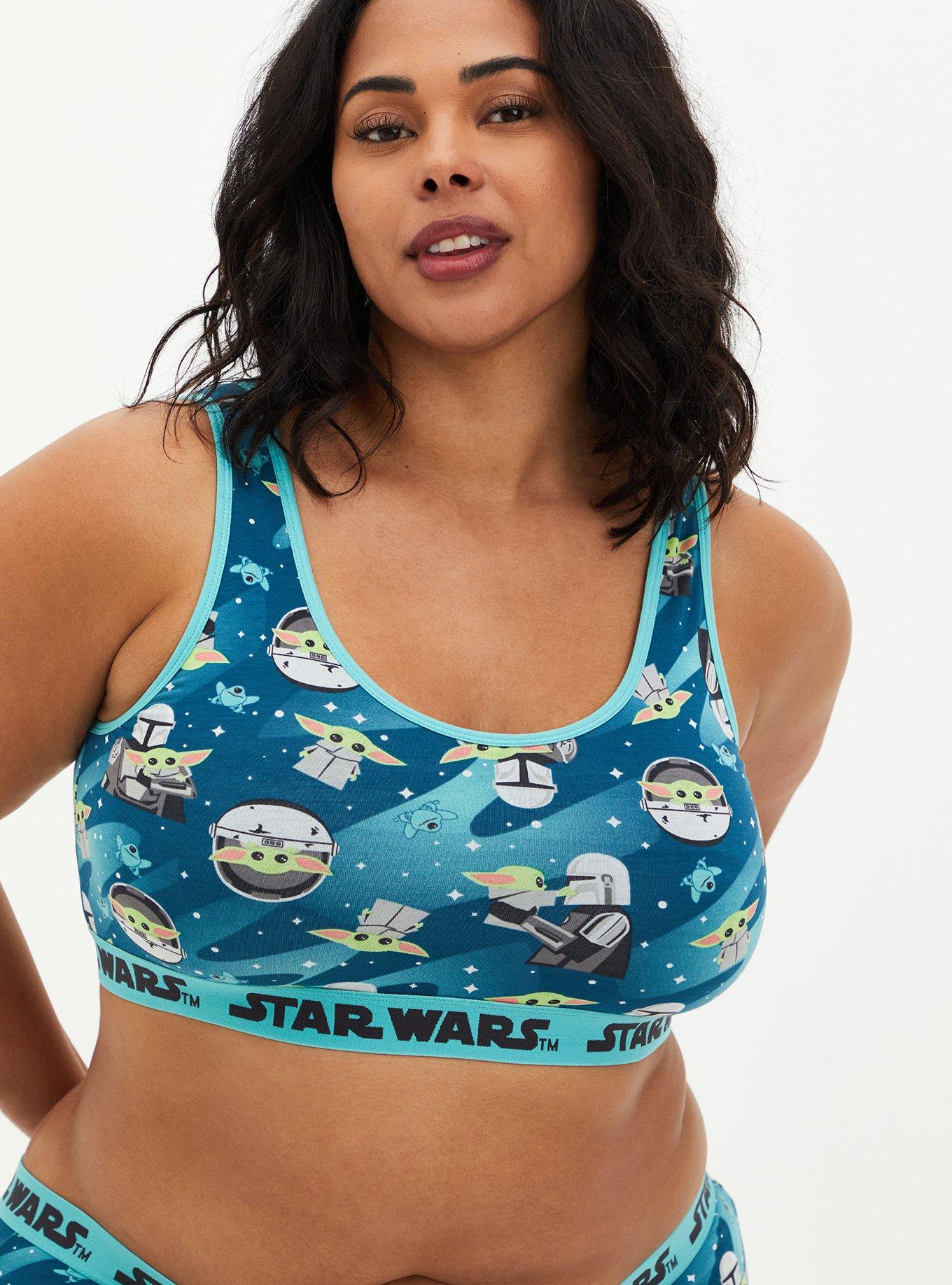 Plus Size Star Wars The Mandalorian The Child Scoop Neck Cotton Bralette , NONEC, alternate