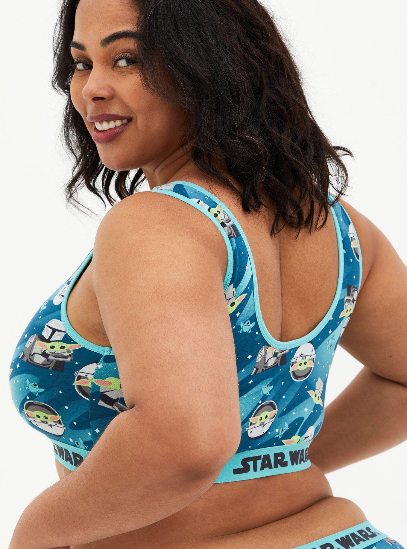 Plus Size Star Wars The Mandalorian The Child Scoop Neck Cotton Bralette , NONEC, alternate