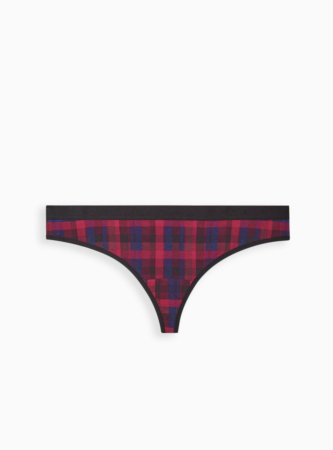 Plus Size - Cotton Mid-Rise Thong Logo Placket Panty - Torrid