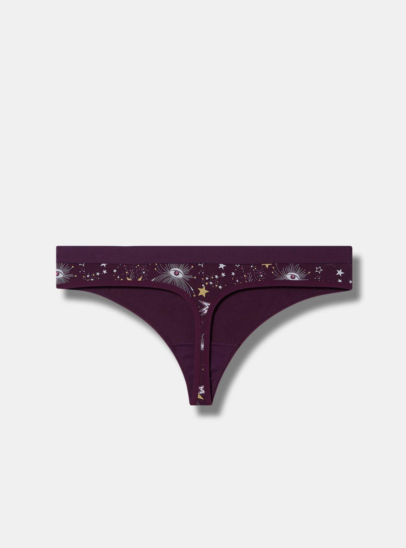 Cotton Mid-Rise Thong Panty