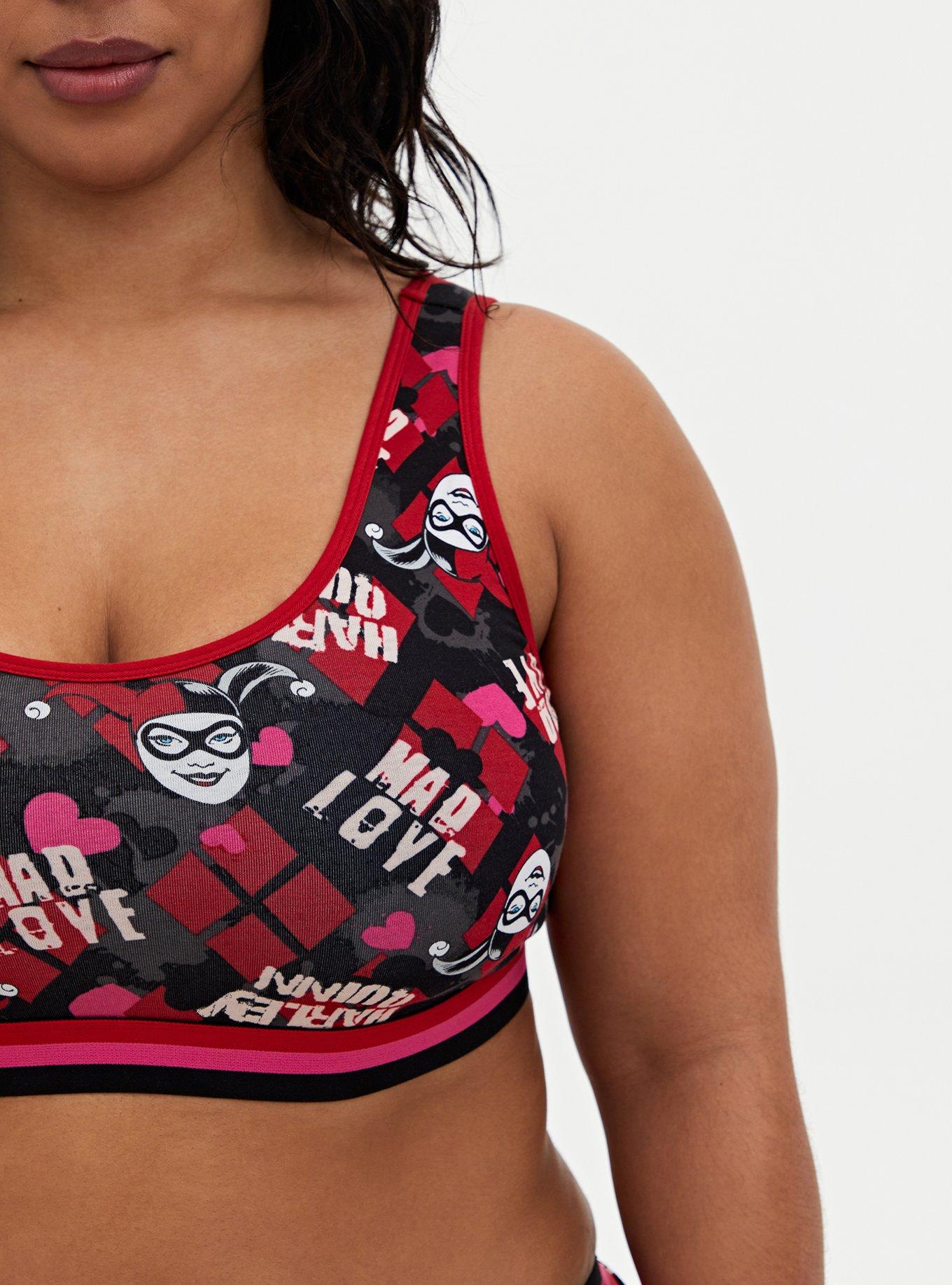 Plus Size - DC Comics Harley Quinn Scoop Neck Cotton Bralette - Torrid