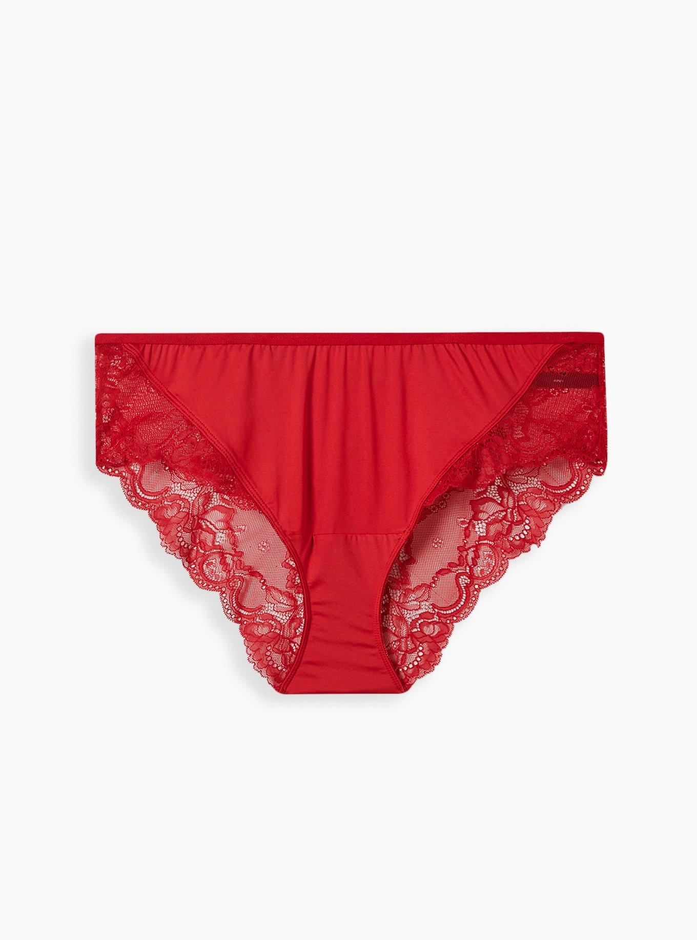Plus Size Microfiber Hipster Panty With Lace Cage Back Torrid