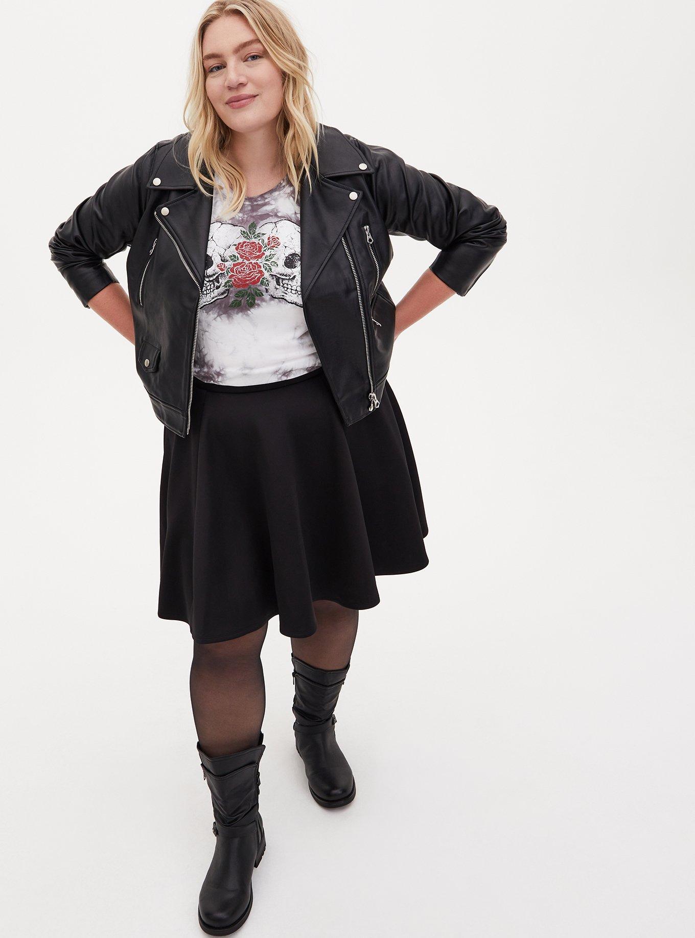 Perfect Tee - Super Soft  Skull Tie-Dye White & Black , WHITE BLACK, alternate