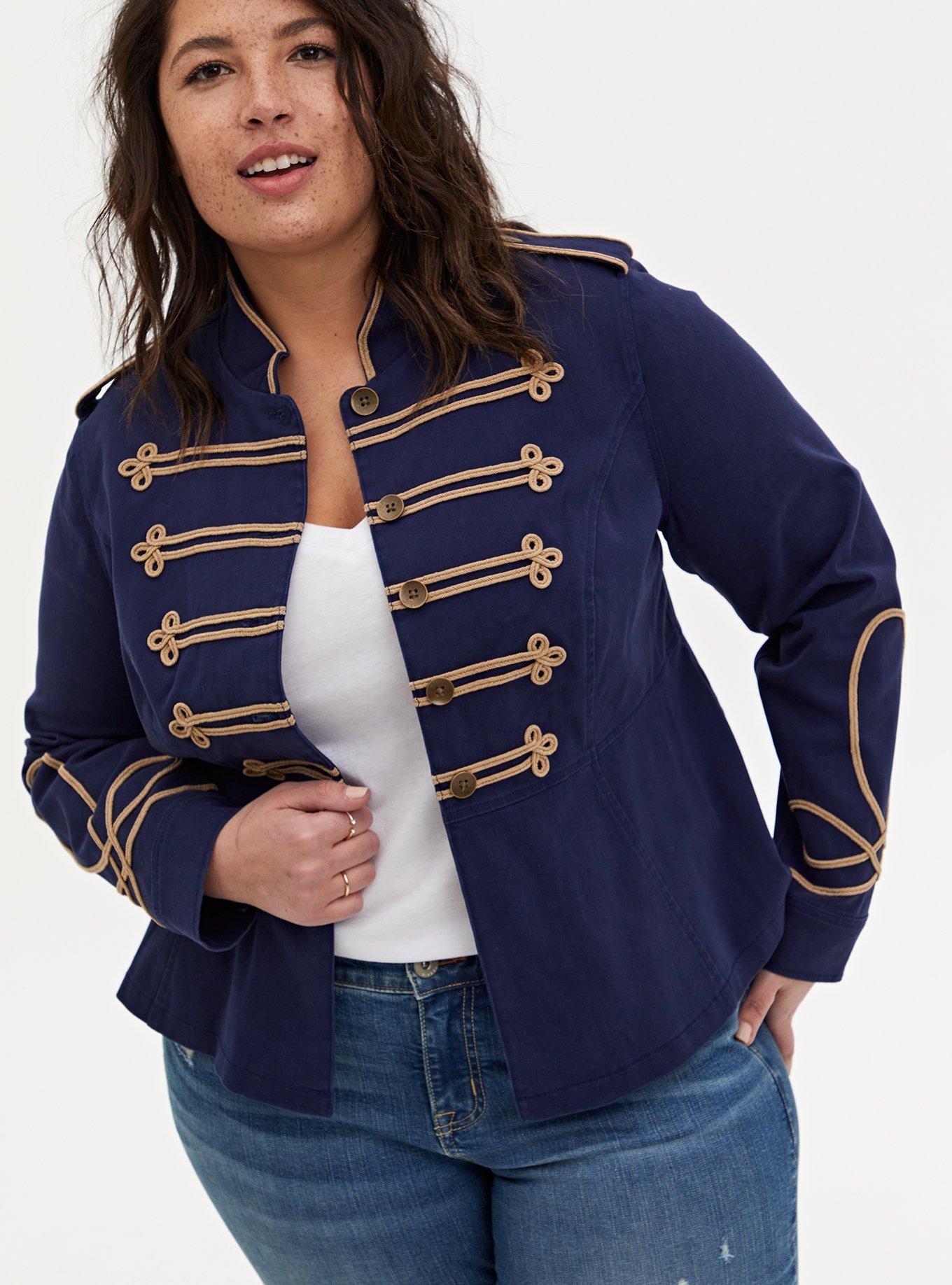 Military deals peplum jacket