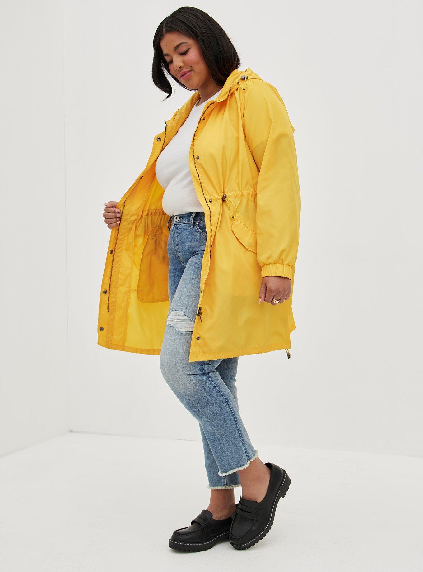 Yellow plus store size raincoat