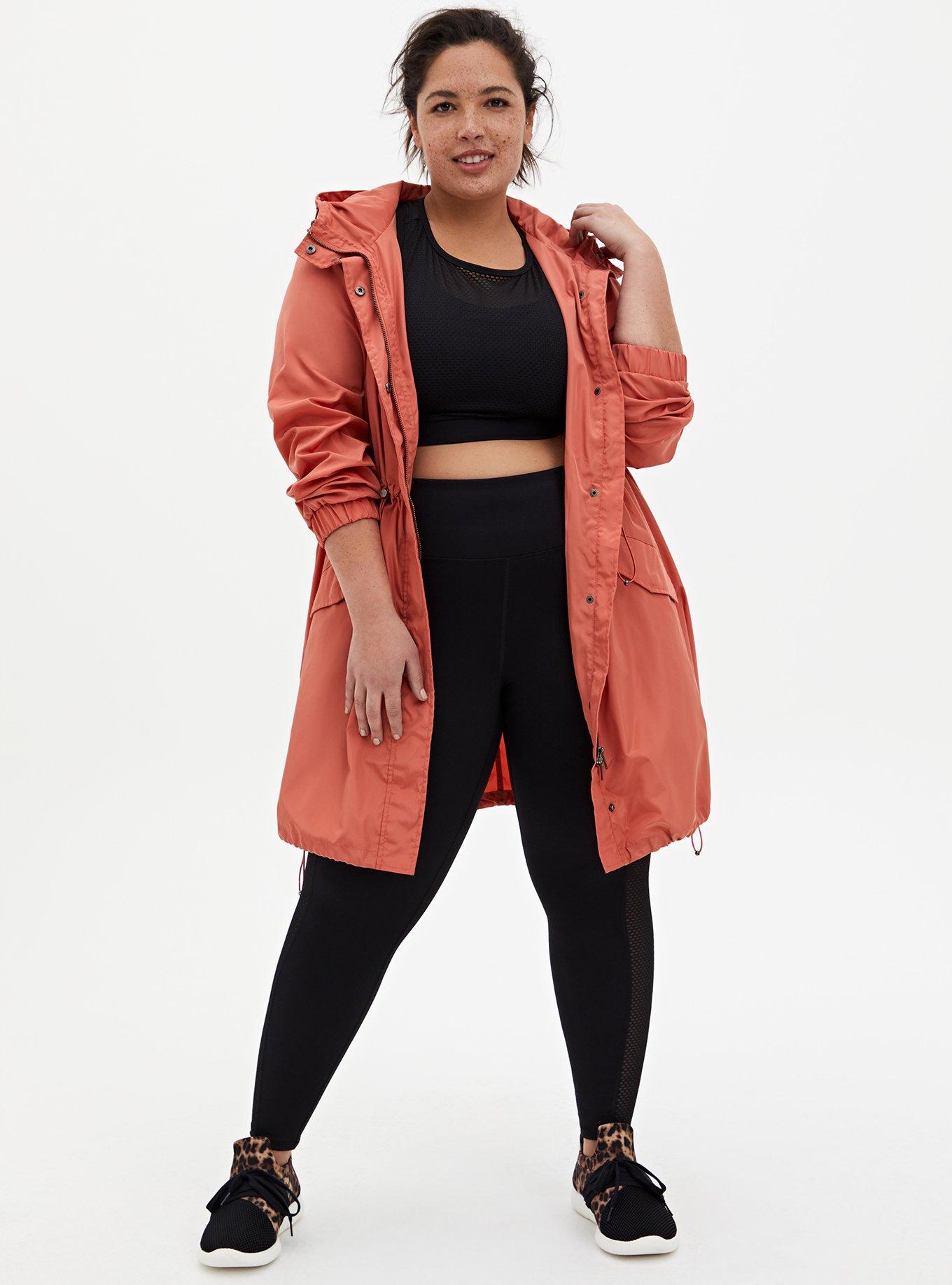 Plus Size - Nylon Longline Rain Jacket - Torrid