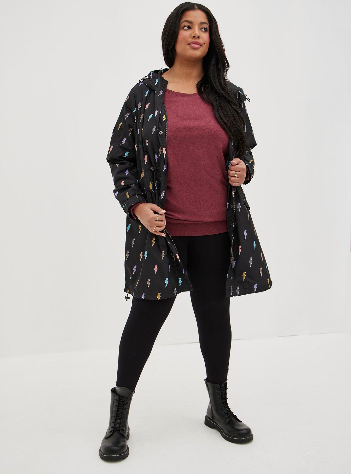 Plus Size - Nylon Longline Rain Jacket - Torrid