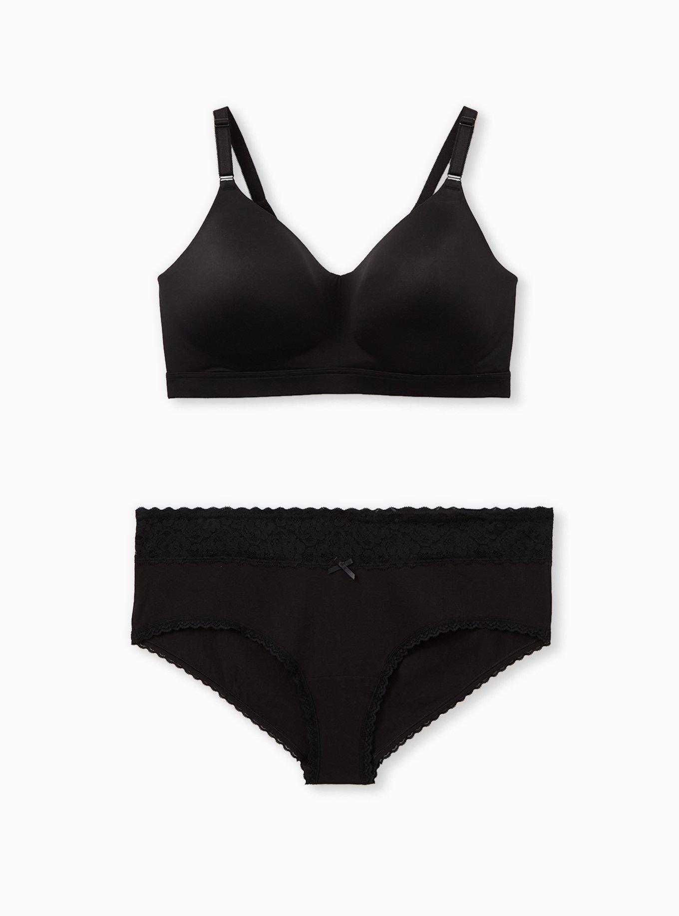 Plus Size Dream Wire-Free Bra, RICH BLACK, alternate