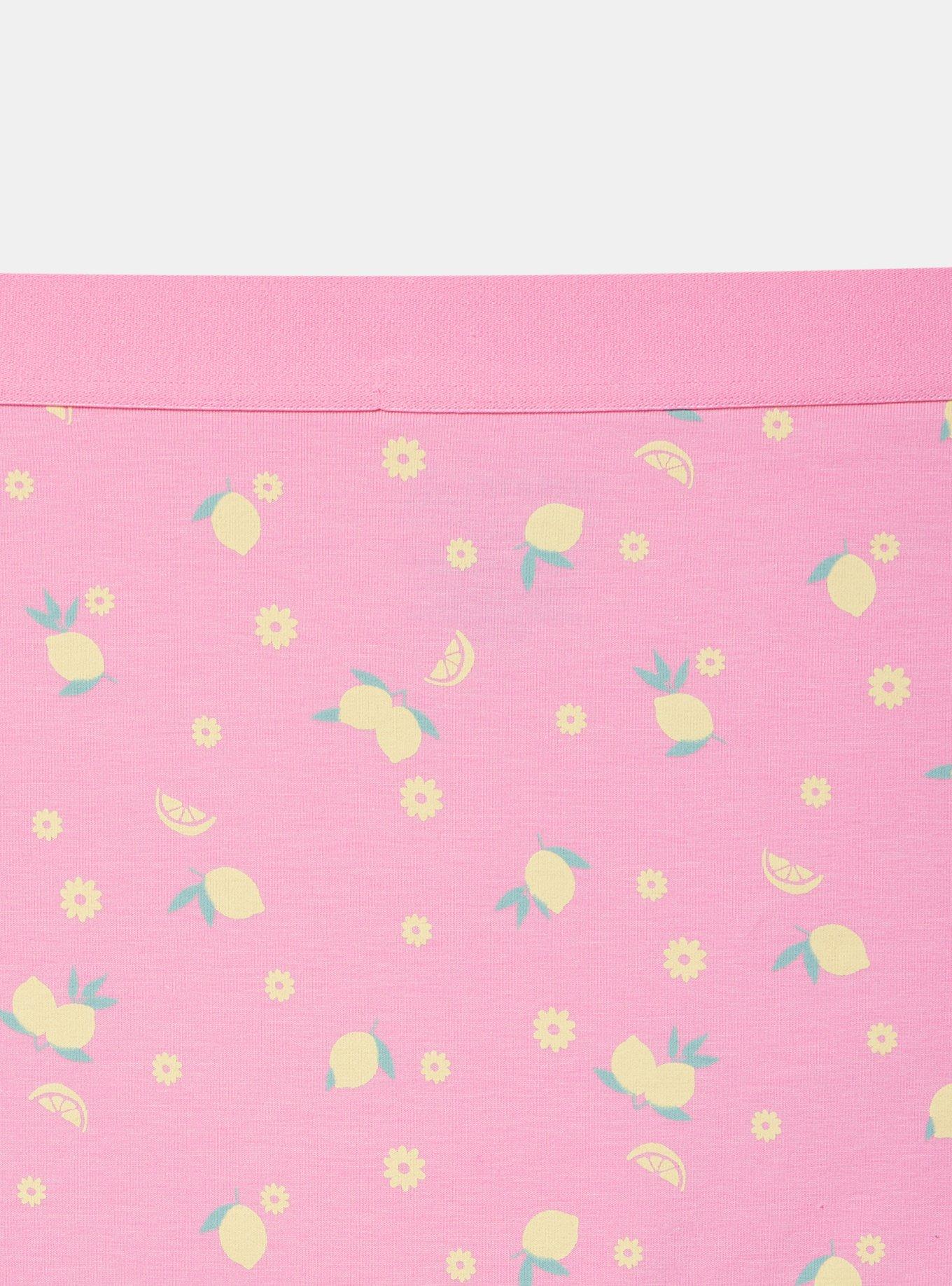 Cotton Mid-Rise Boyshort Panty, LEMONS PINK, alternate