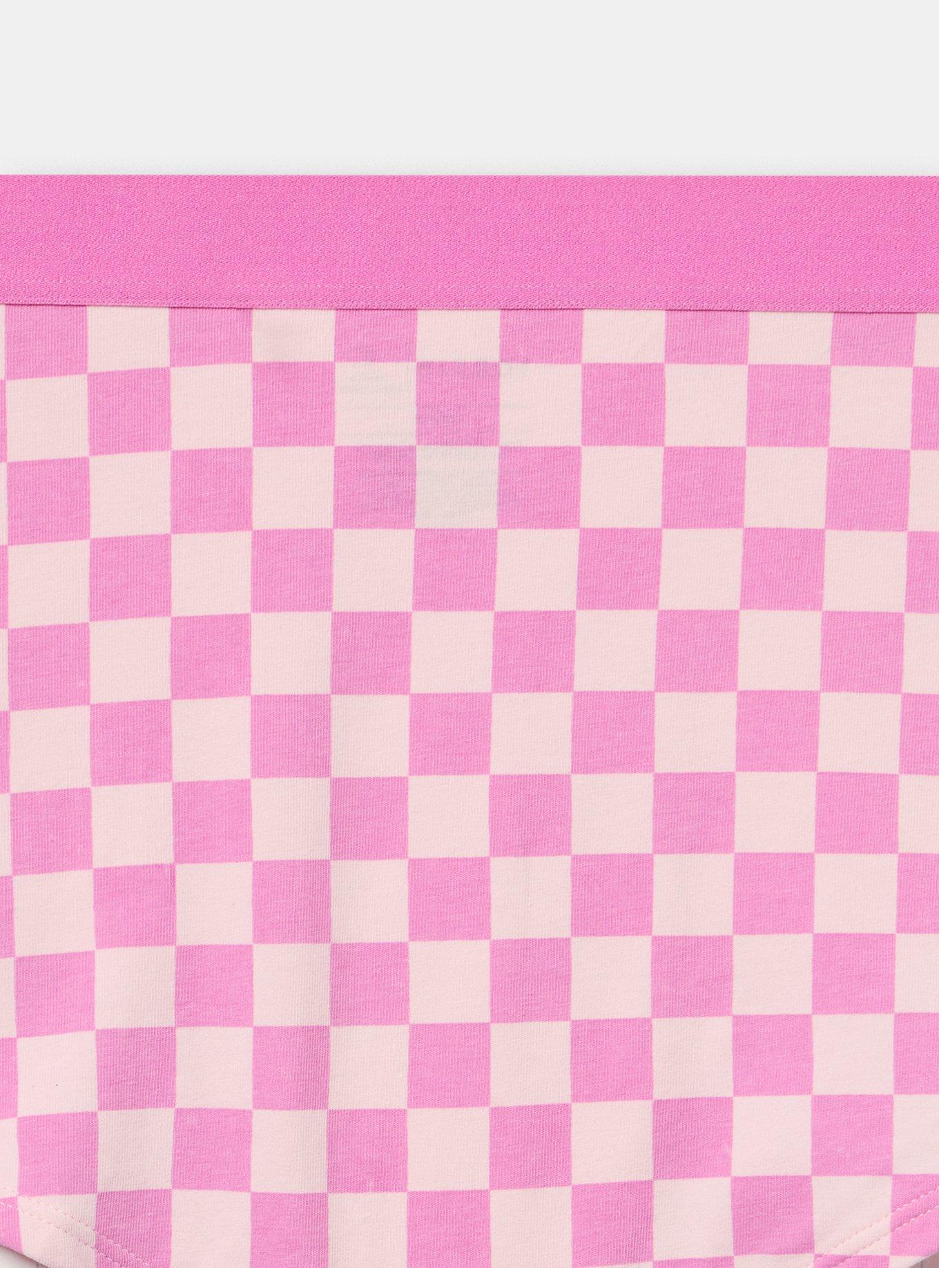 Cotton Mid-Rise Boyshort Panty, CHECK ME OUT PINK, alternate