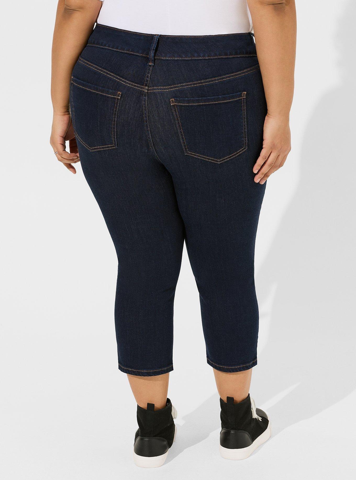 Cropped jean leggings best sale