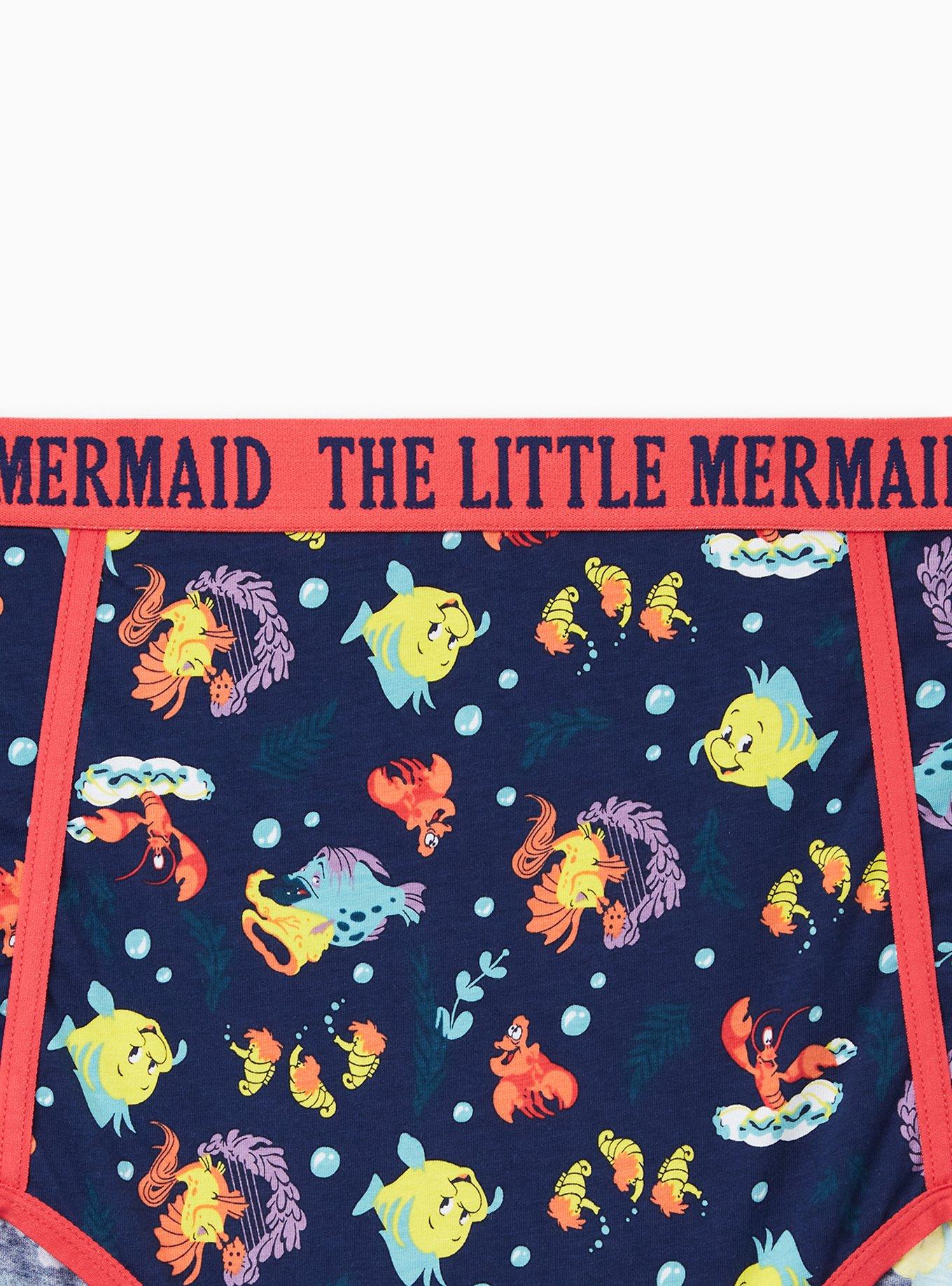Plus Size Disney The Little Mermaid Multi Sebastian & Flounder Cotton High Waist Panty, MULTI, alternate
