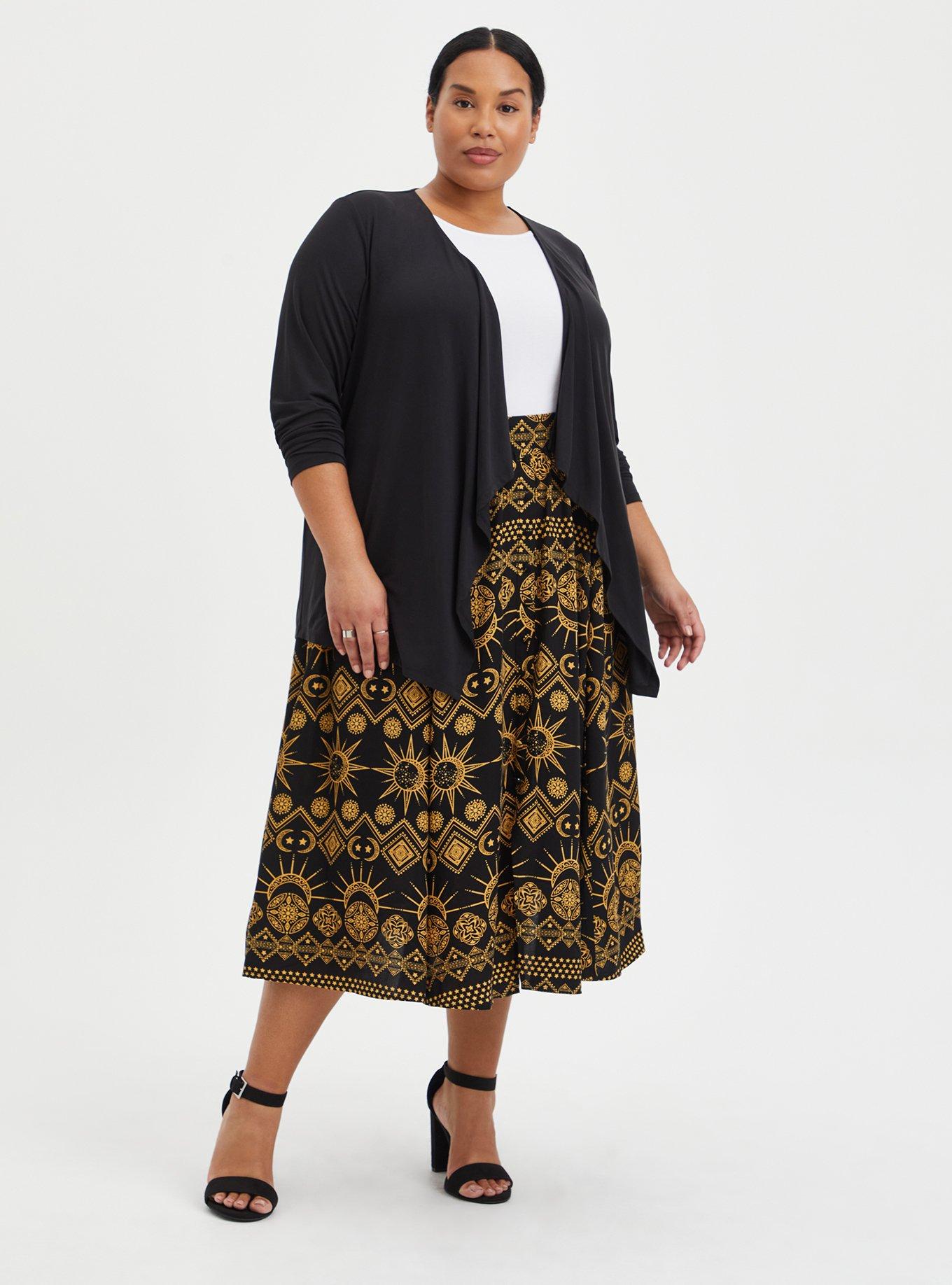 Plus Size - Maxi Challis Button-Front Skirt - Torrid