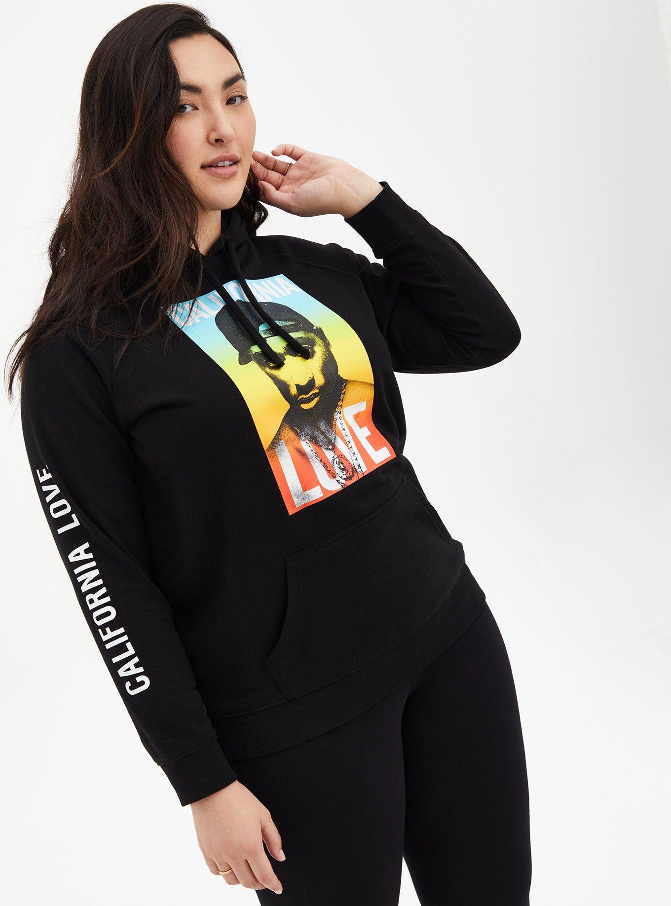 Plus Size Tupac Cali Love Black Fleece Hoodie Torrid