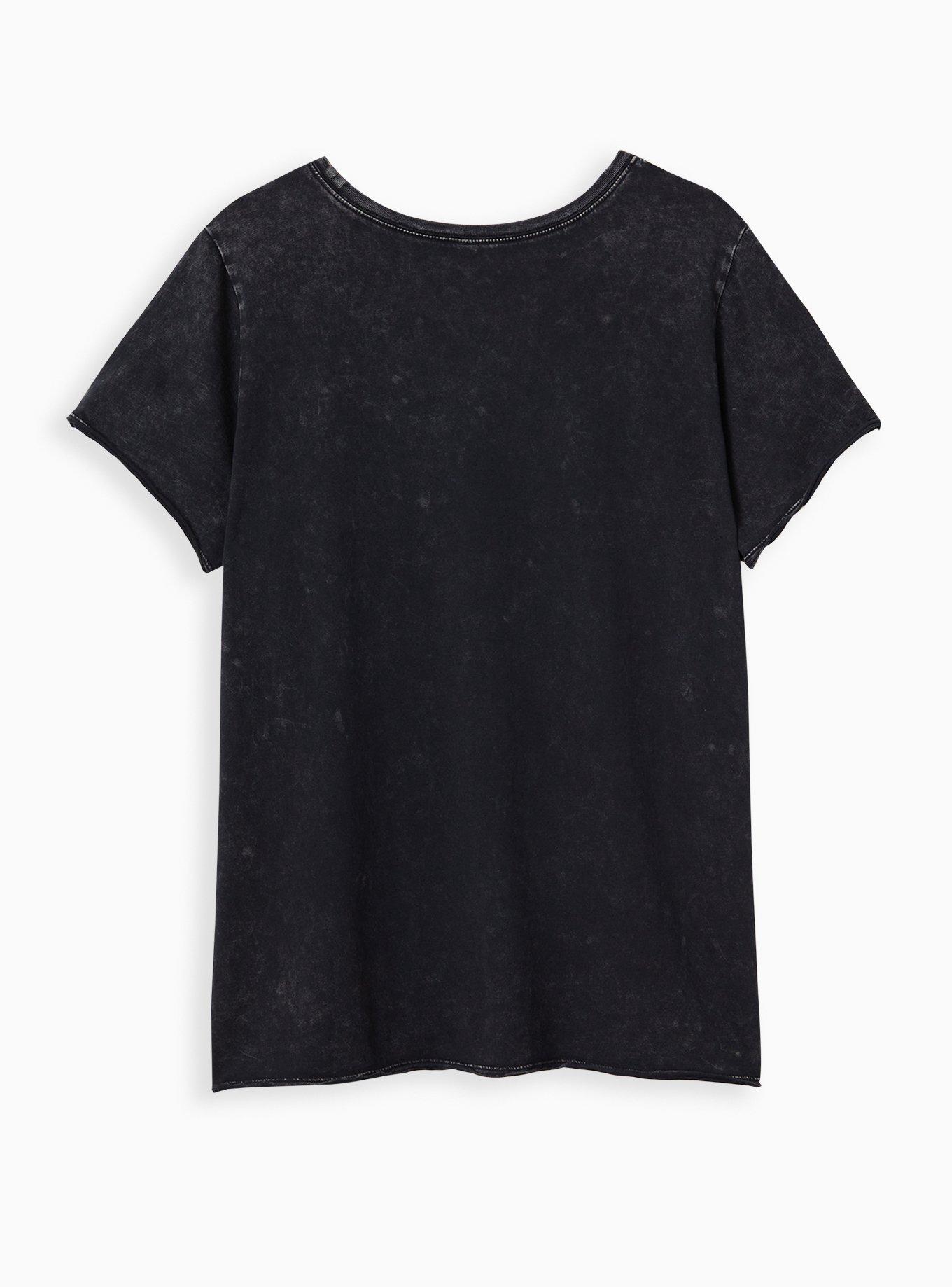 Plus Size Classic Fit Crew Tee - Biggie Mineral Wash Black, DEEP BLACK, alternate
