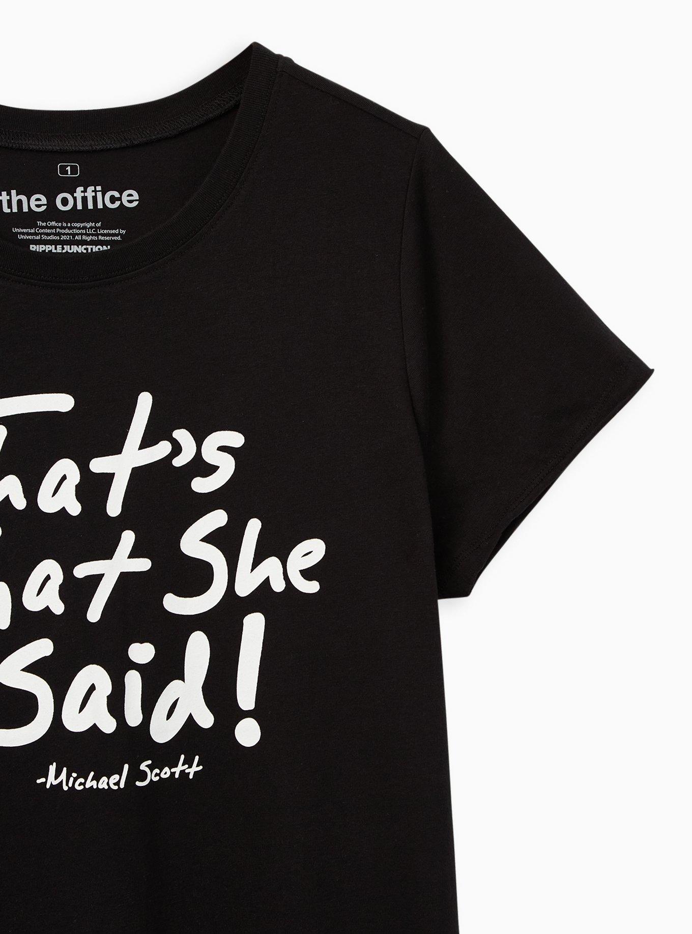 Plus Size That's What She Said Black Crew Tee, DEEP BLACK, alternate