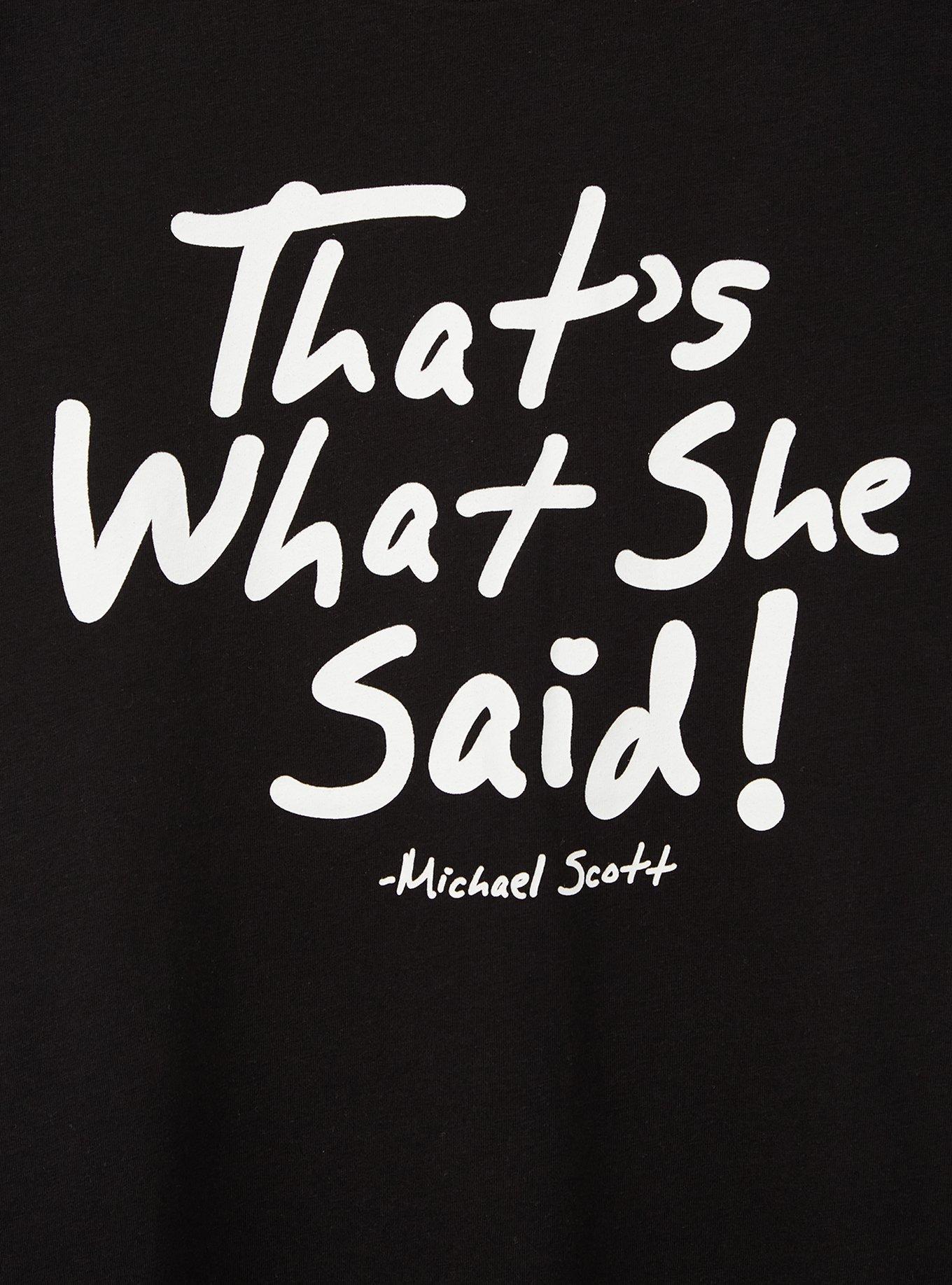 Plus Size That's What She Said Black Crew Tee, DEEP BLACK, alternate