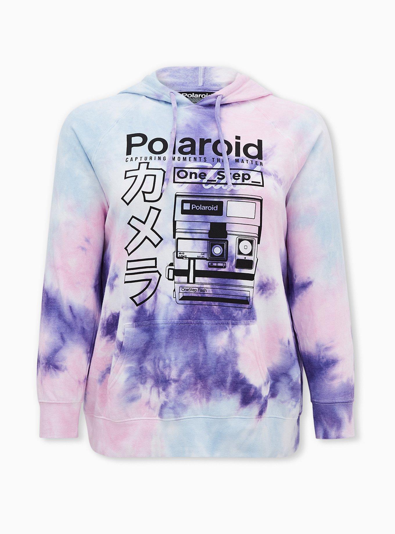 Hoodie Torrid Fleece - - Polaroid Multi Tie-Dye Plus Size