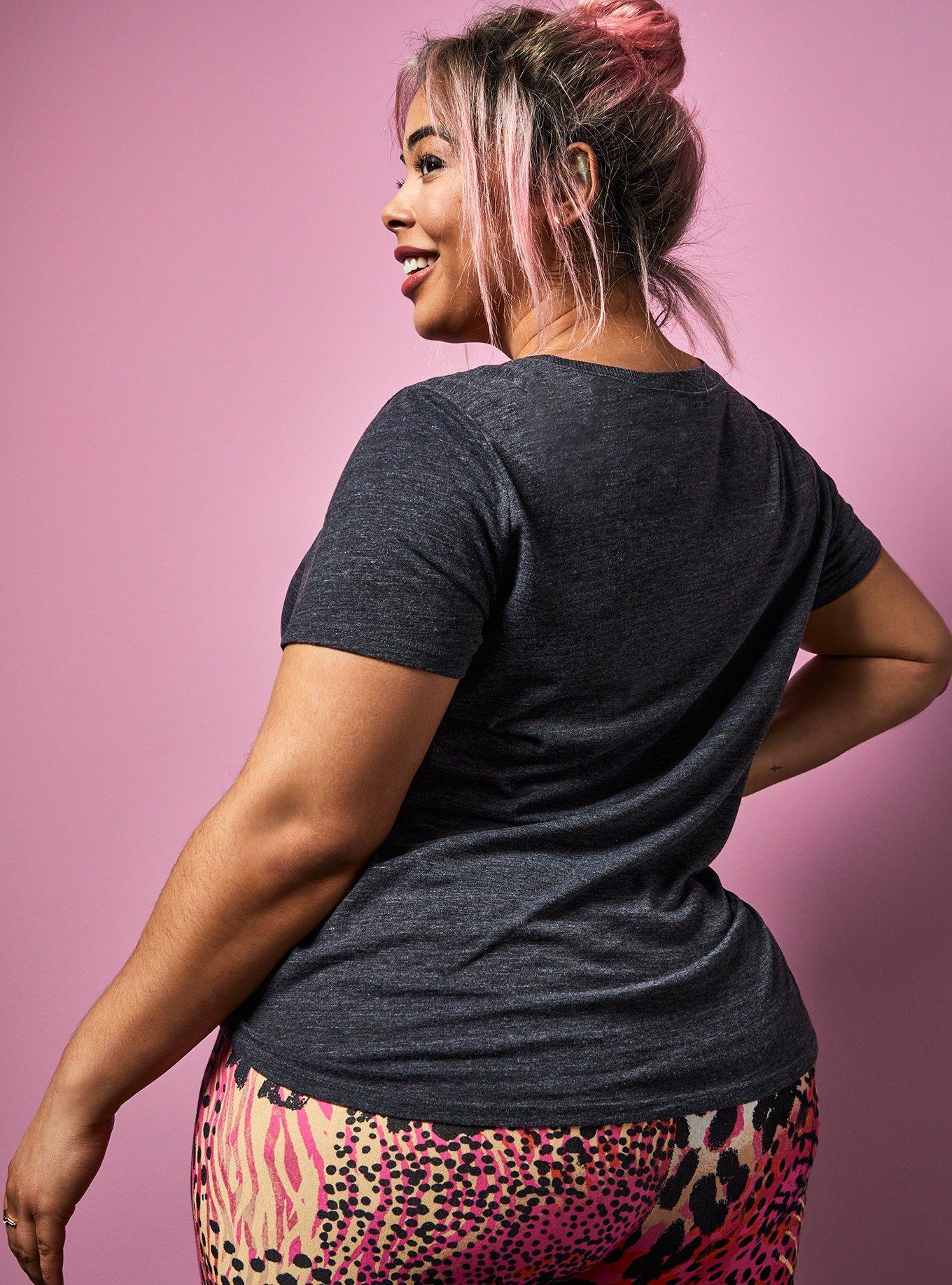 Betsey Johnson Sunglasses Skull Classic Fit Tee - Triblend Jersey Black Wash , DEEP BLACK, alternate