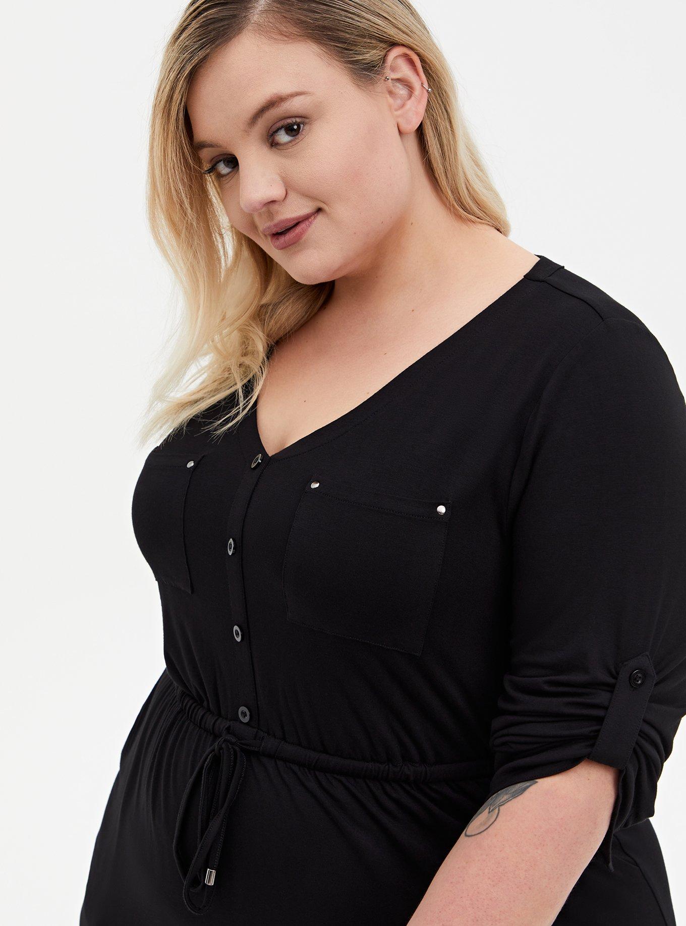 NWT TORRID Plus Size 2 2X 18/20 SLASH T-SHIRT DRESS - COTTON DIP