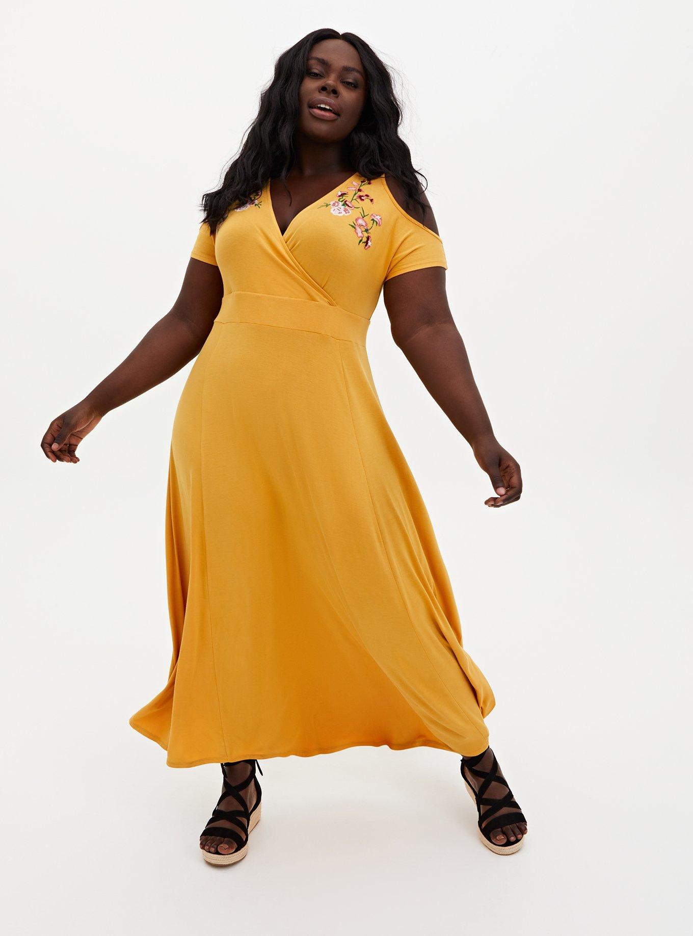 Torrid yellow outlet dress