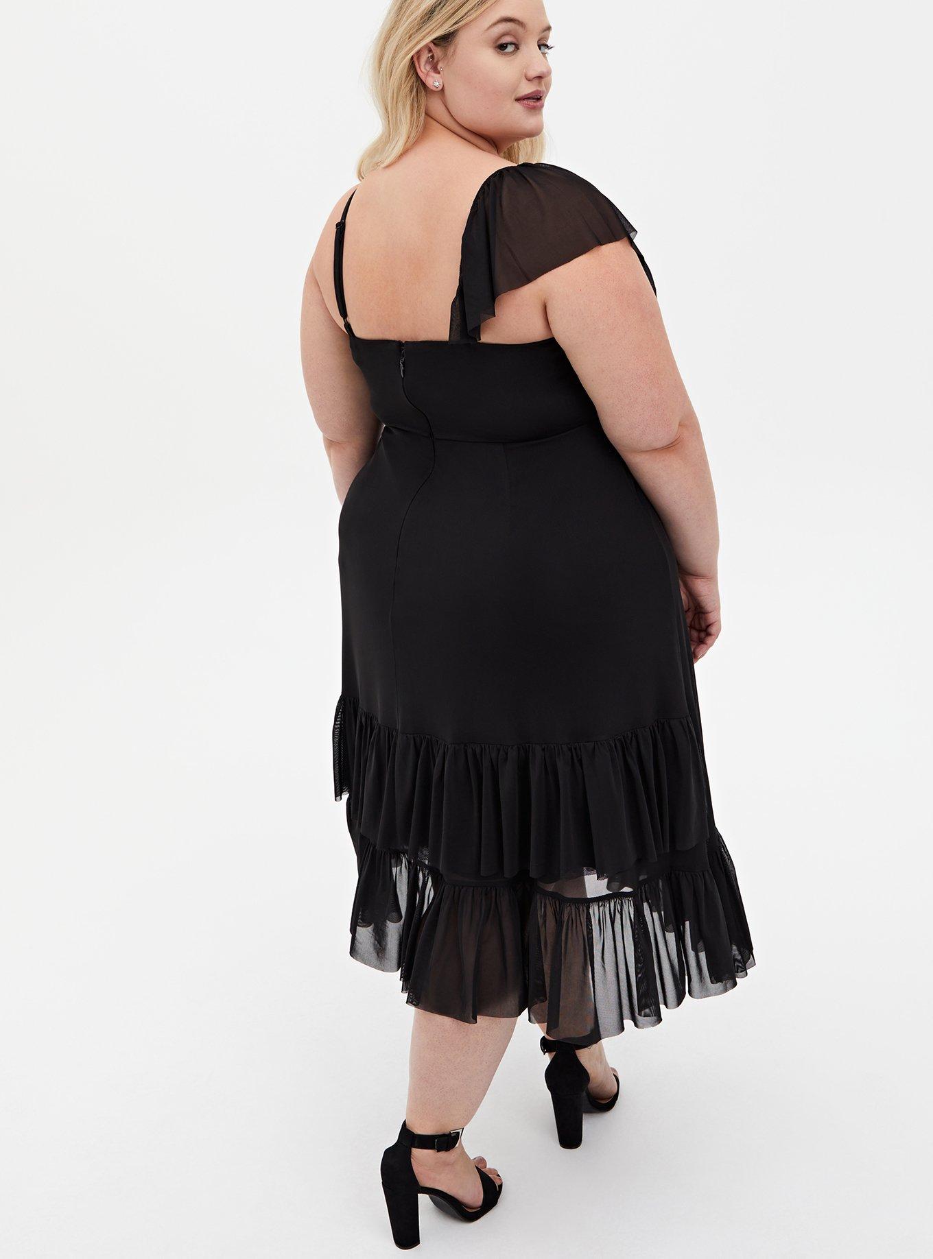 Plus Size - Black Lace Surplice Tankini - Torrid