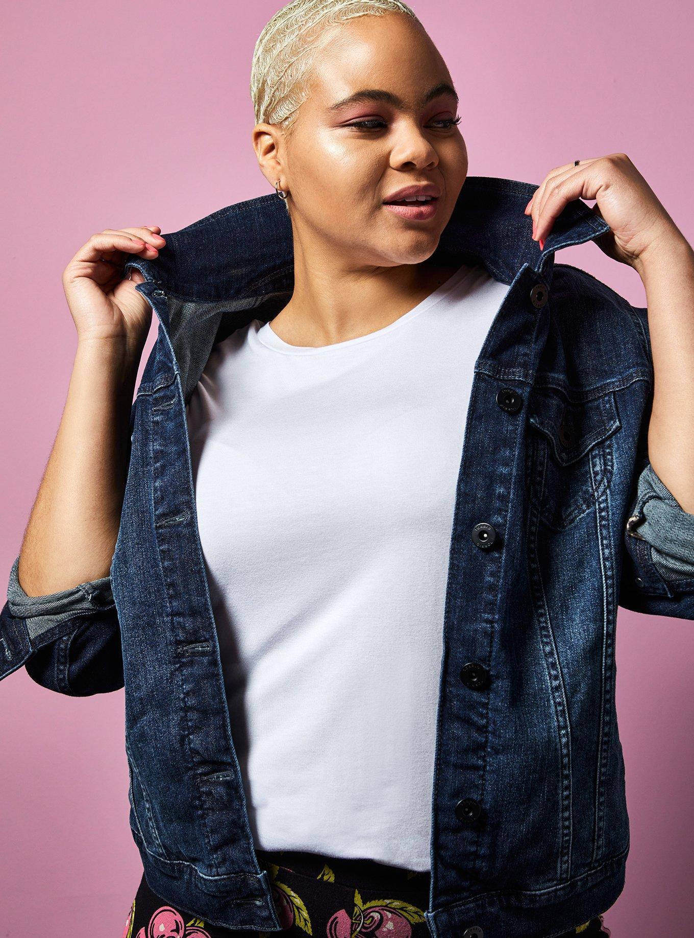 Torrid jean discount jacket with hood