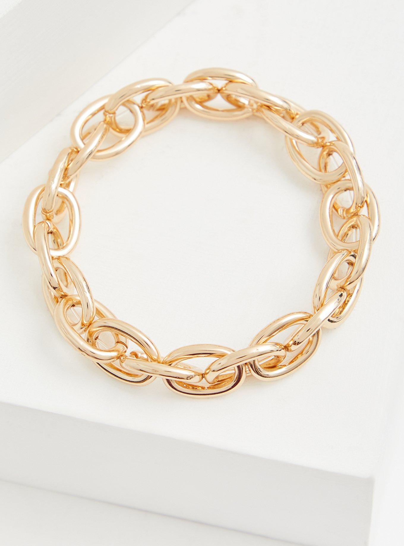 Gold Link Stretch Mix Bead Bracelet main image 1