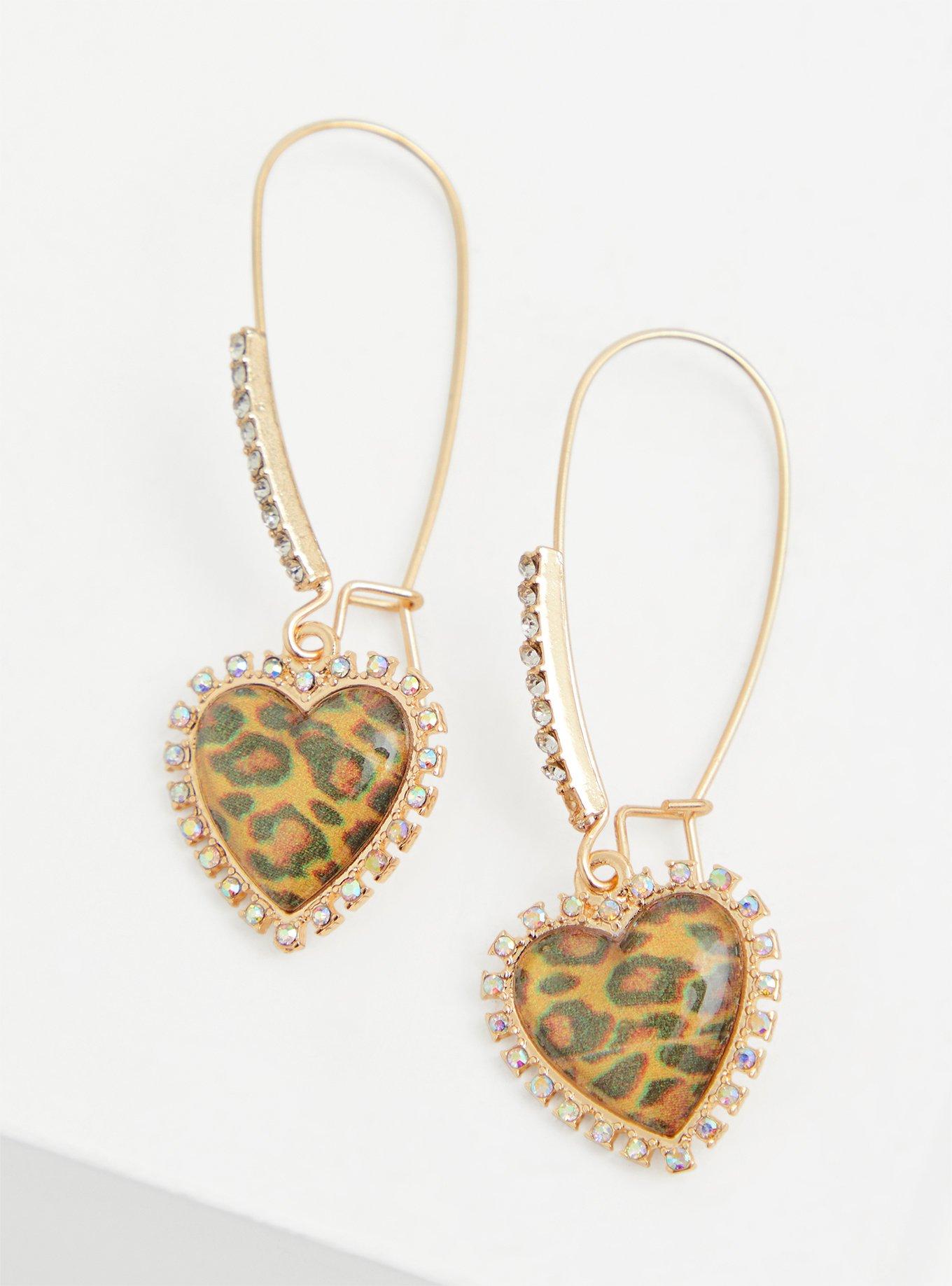 Betsey johnson leopard on sale earrings