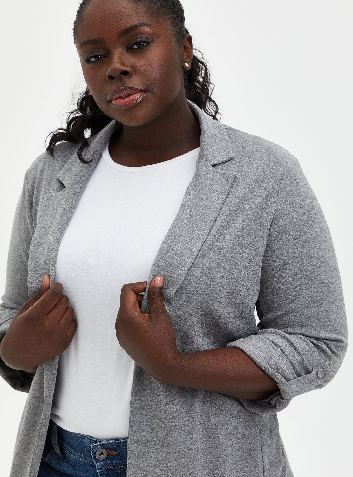 Plus size outlet jersey jacket