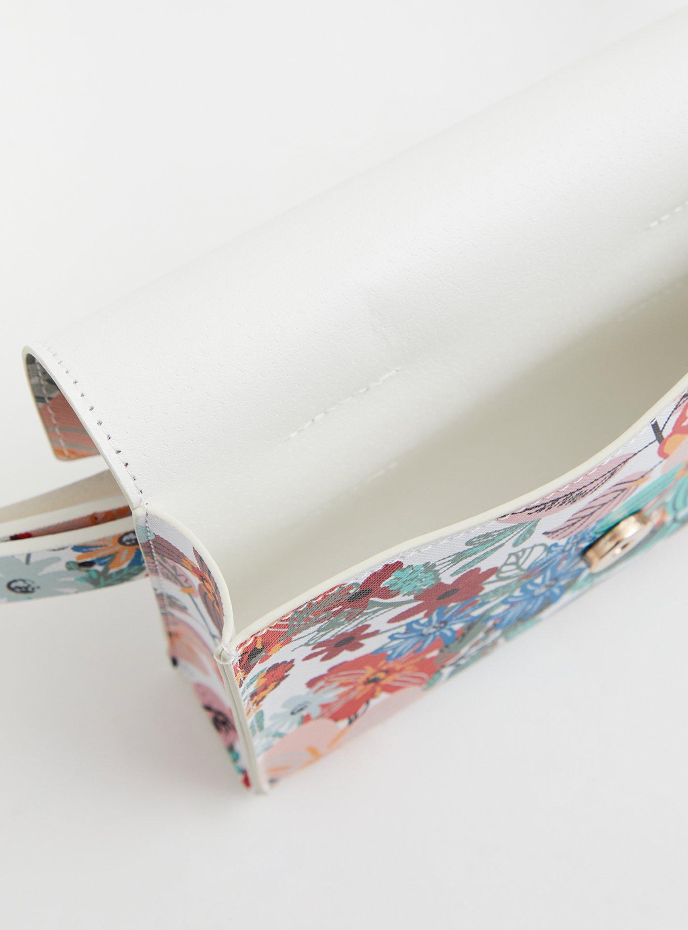 Plus Size White Floral Belt Bag, MULTI, alternate