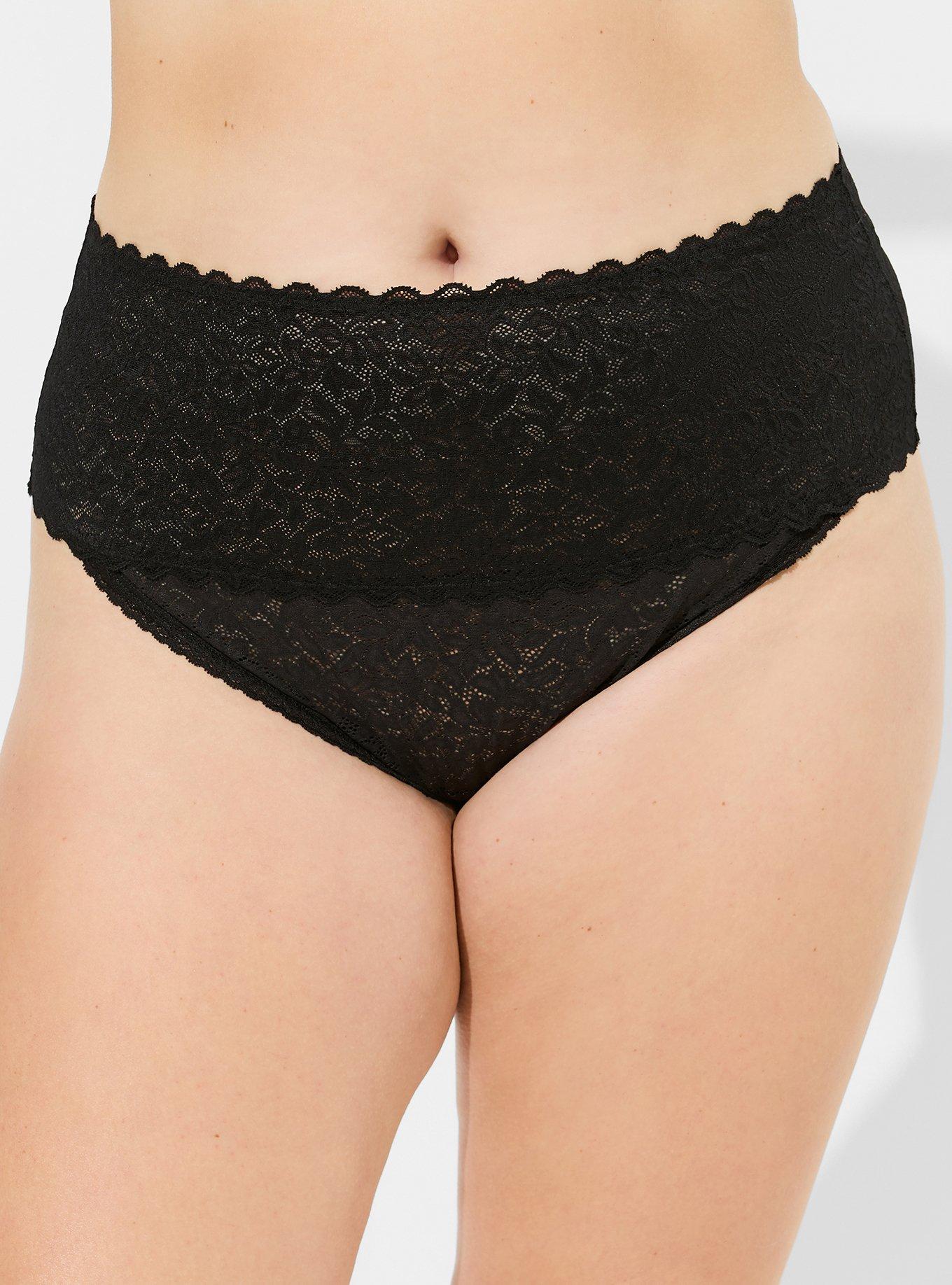 High-Waisted Underwear Lace Thong Panties