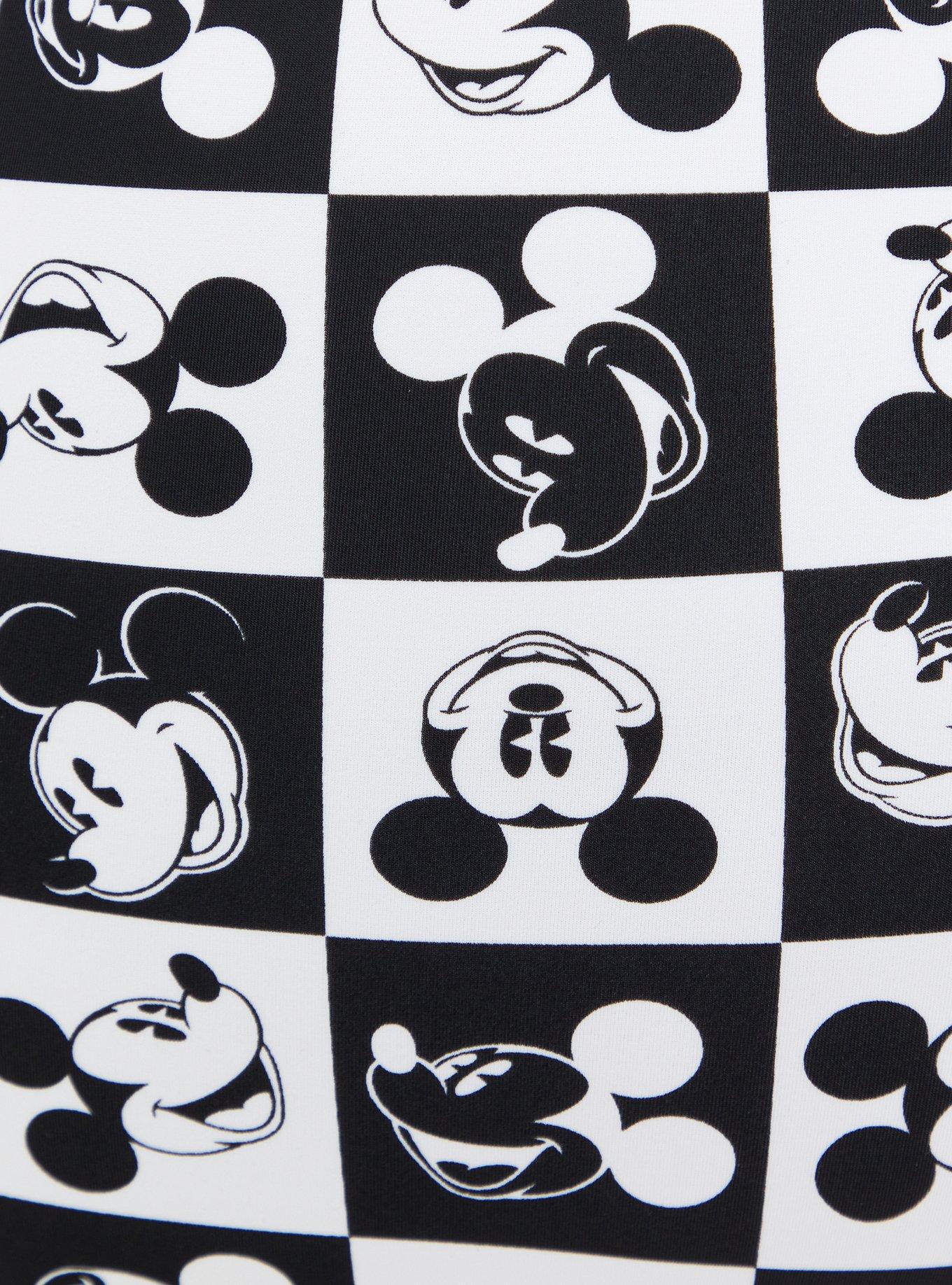 Disney Mickey Mouse Black Swim Rash Guard, BLACK WHITE, alternate