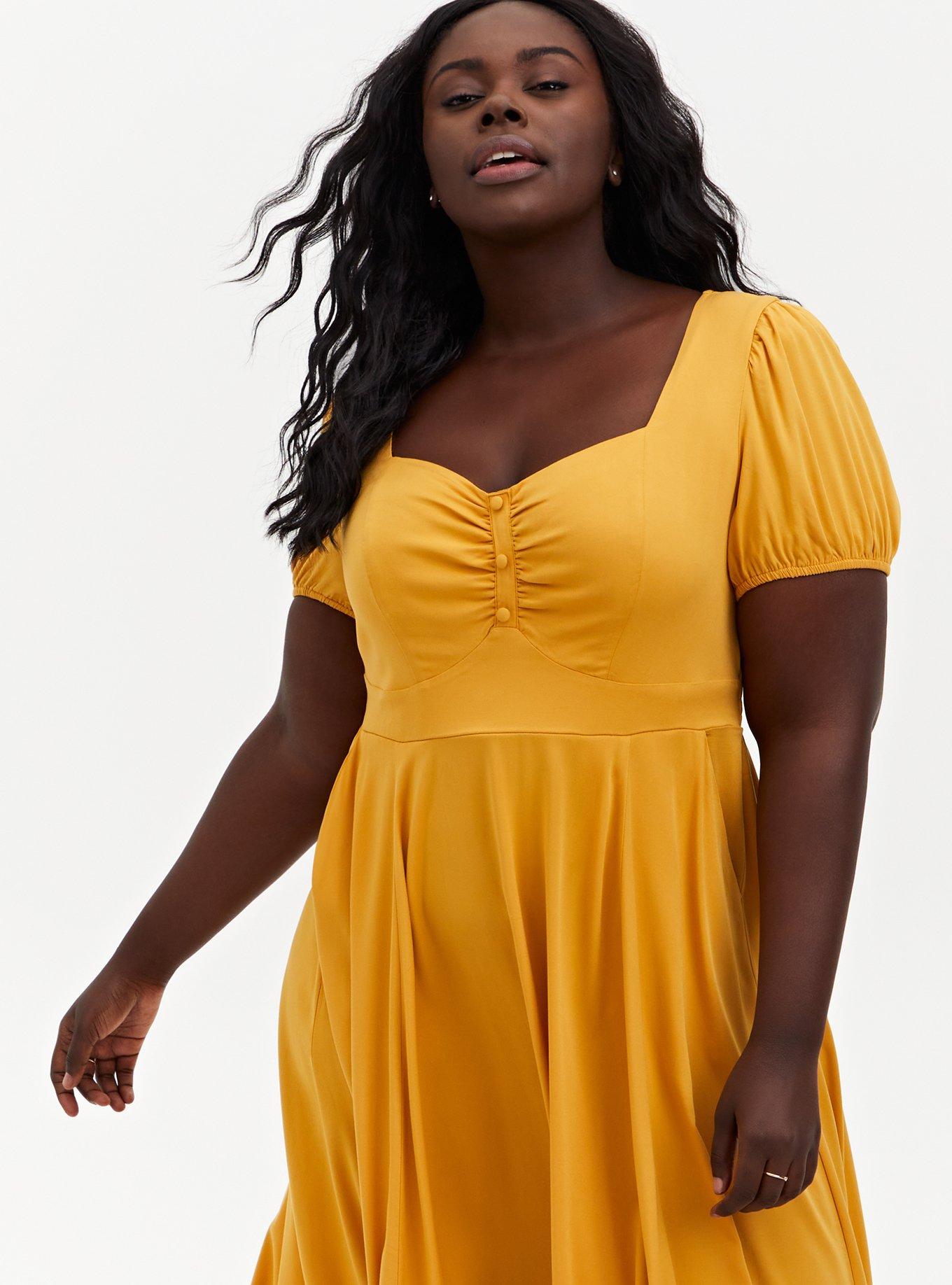 pinafore flare dress Lorraine Ruffle Pinafore Dress