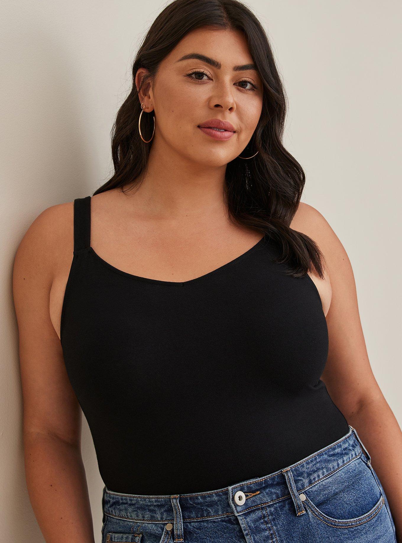 Foxy Wide Strap Tank, DEEP BLACK, alternate