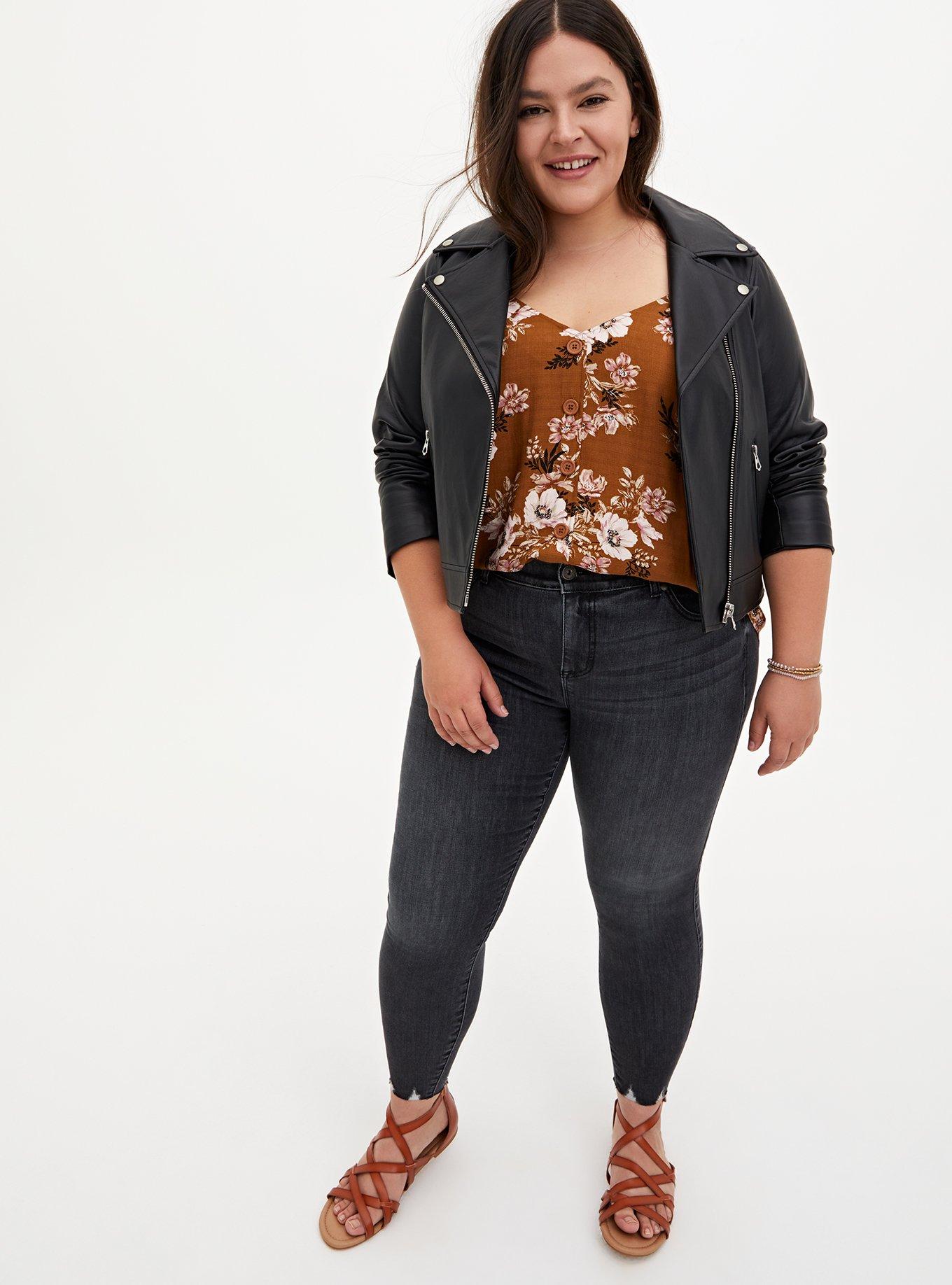 Linen Button-Front Cami, FLORAL BROWN, alternate