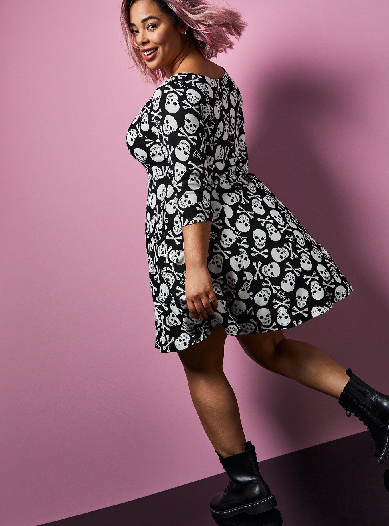 Torrid 4x Betsey Johnson Midi Supersoft Print Mix Dress Plus Size 4 