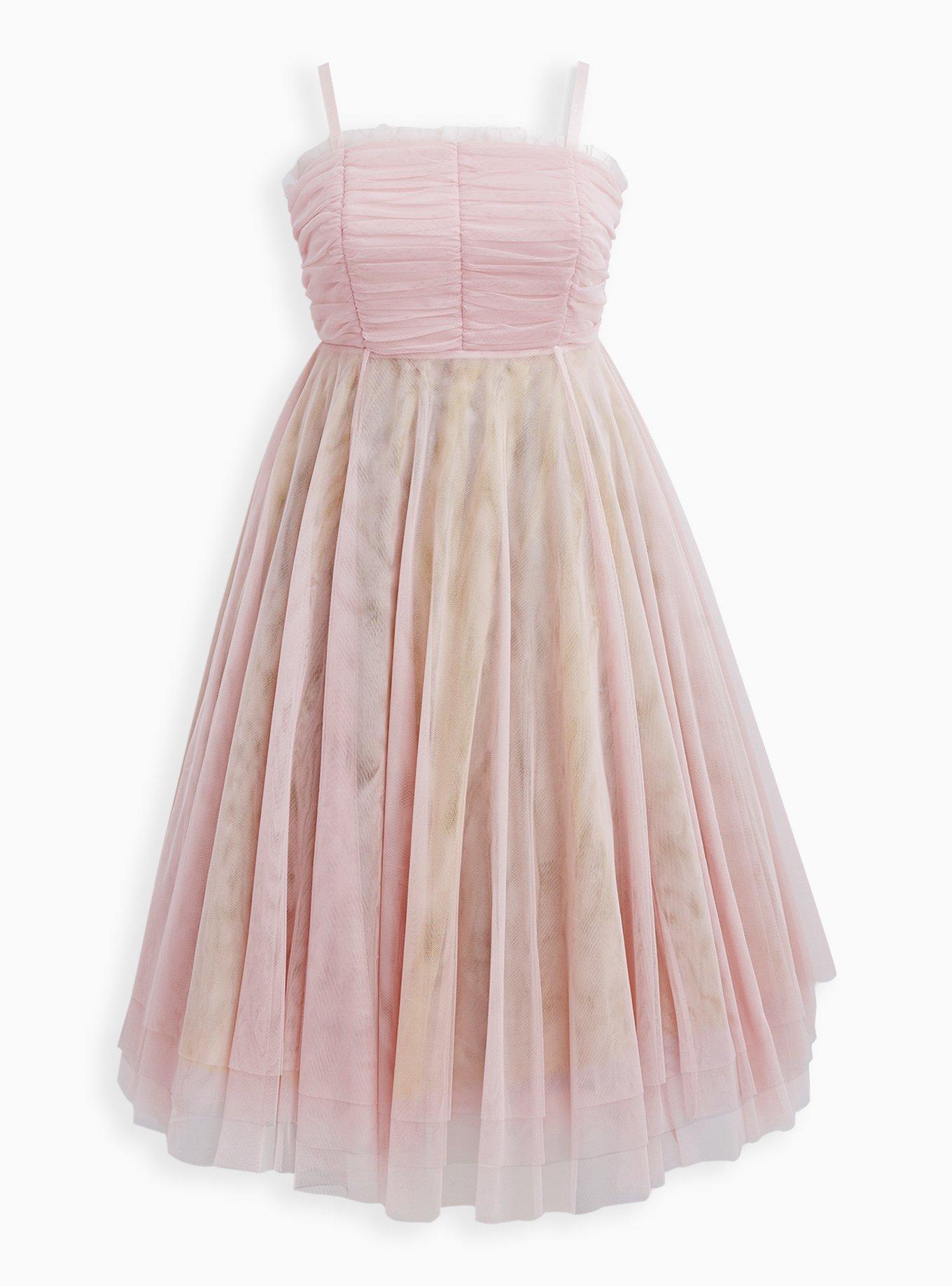 Plus Size - Betsey Johnson Rainbow Tulle Strapless Midi Dress - Torrid
