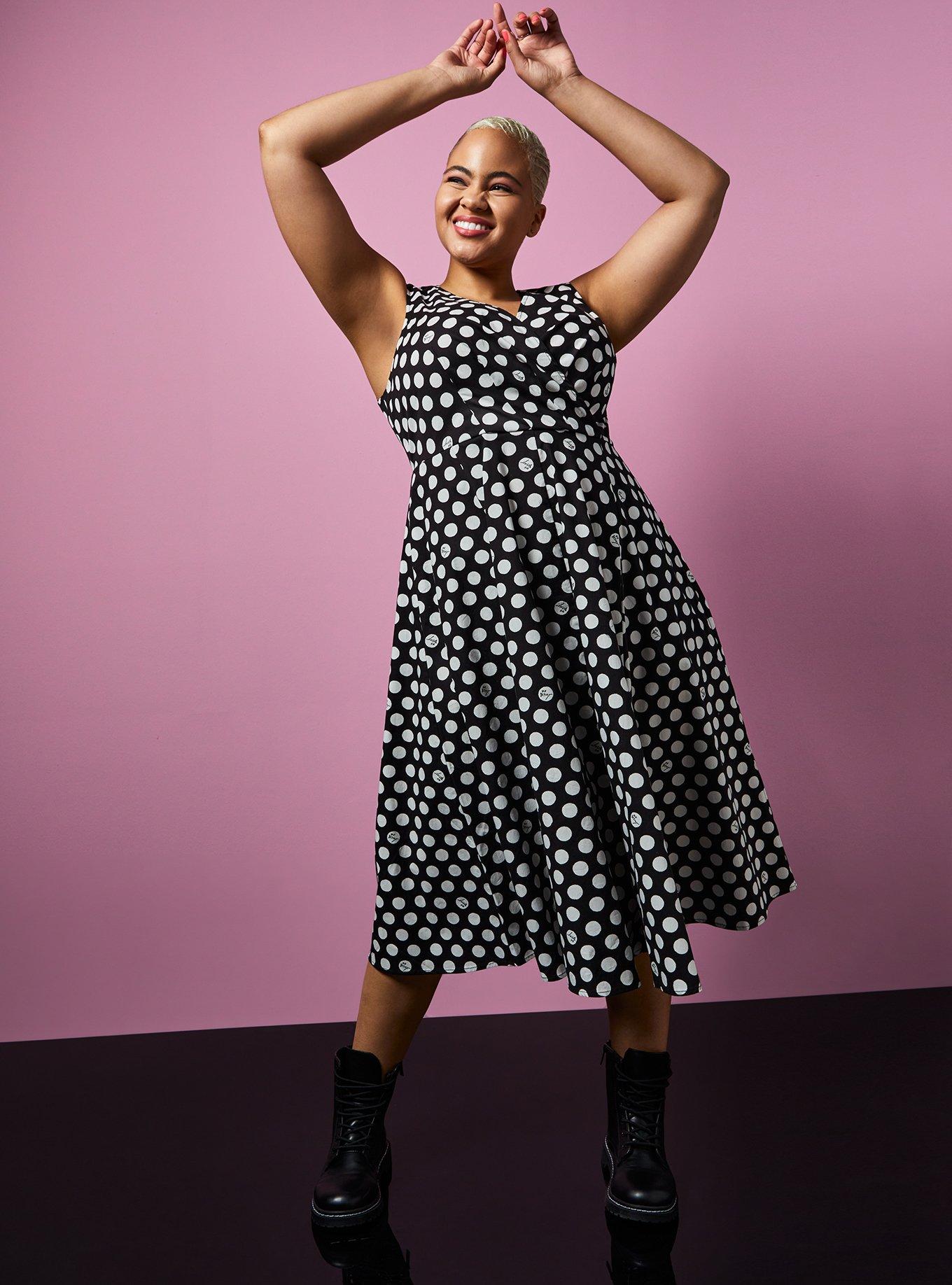 Betsey johnson polka dot wrap dress sale