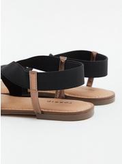 Plus Size Stretch Band Sandal (WW), BLACK, alternate