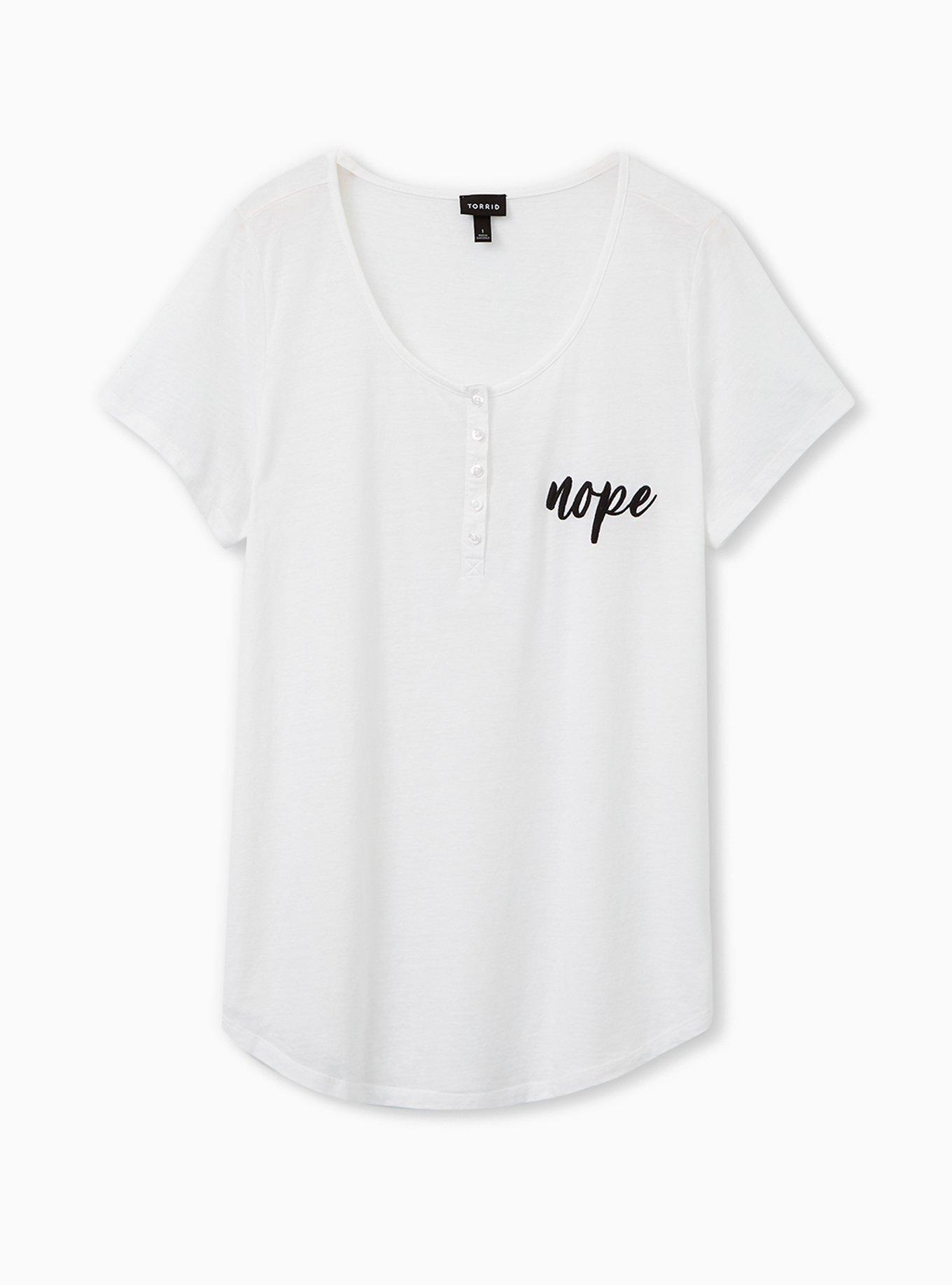 Plus Size Henley Tee - Triblend Nope White, BRIGHT WHITE, hi-res