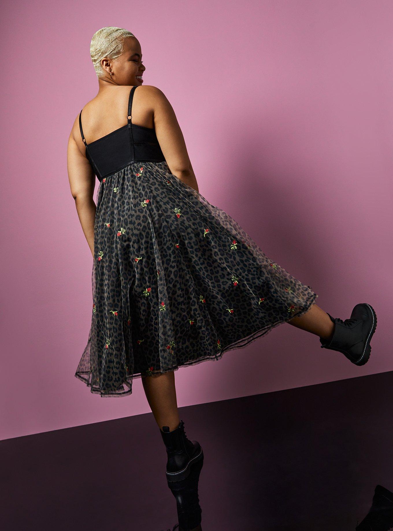 Leopard bustier dress sale